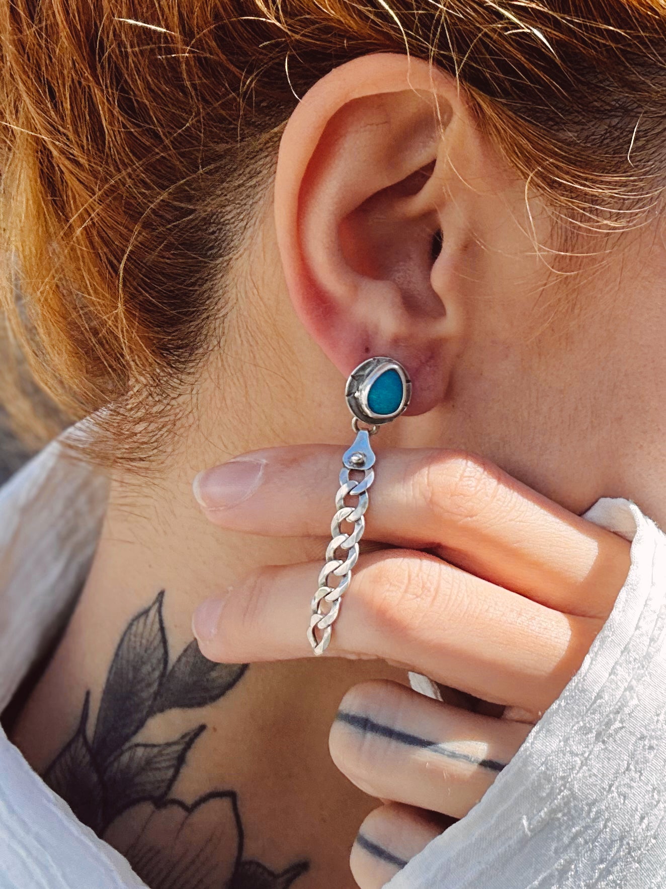 Sophia Earrings - Boulder Opal - Sterling Silver .925