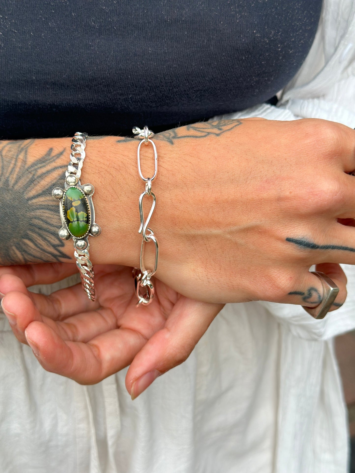 Handmade Paperclip Bracelet - Sterling Silver .925