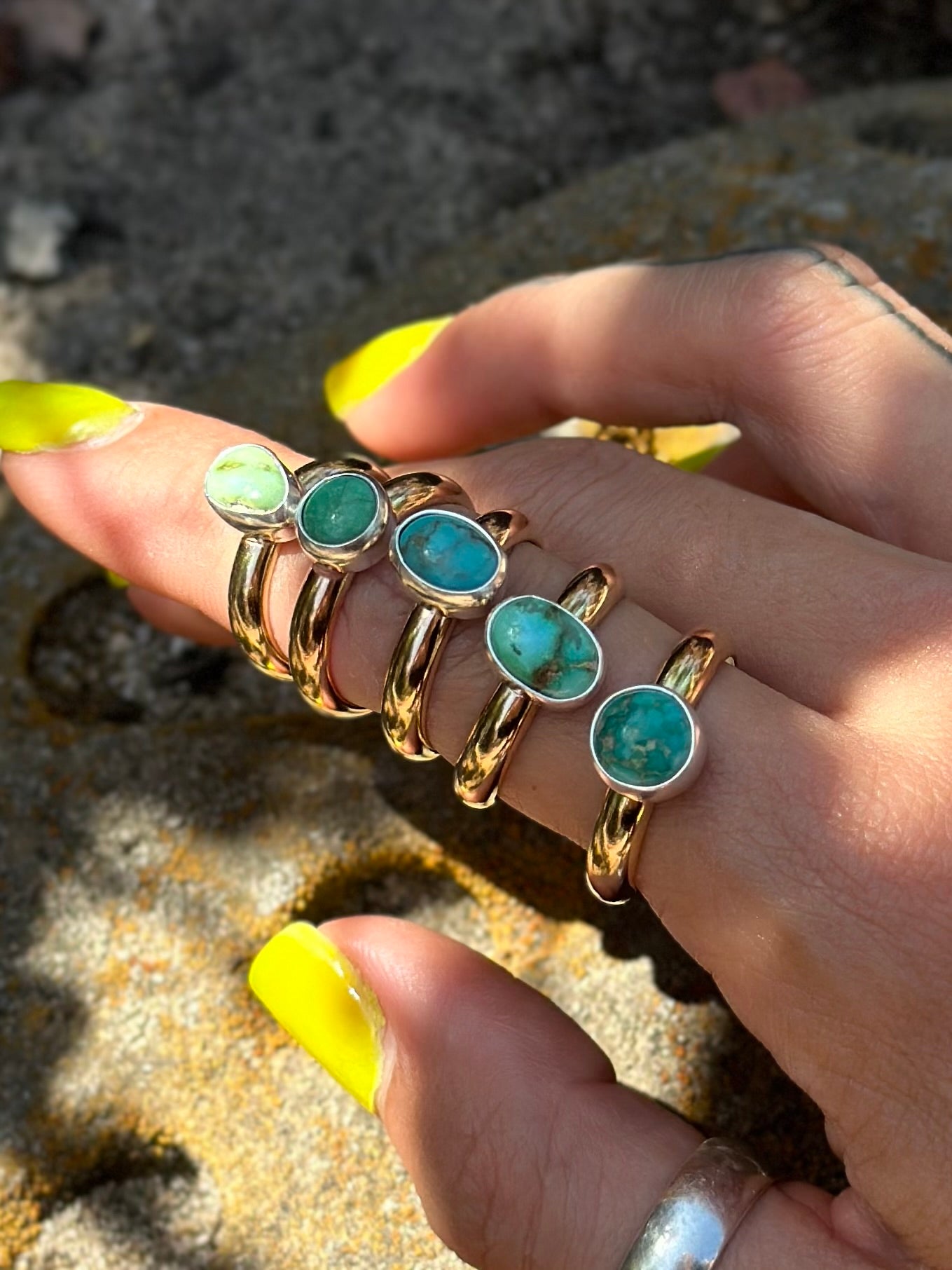 Robin Ring - Verde Valley Turquoise - Gold Filled - CHOOSE SIZE
