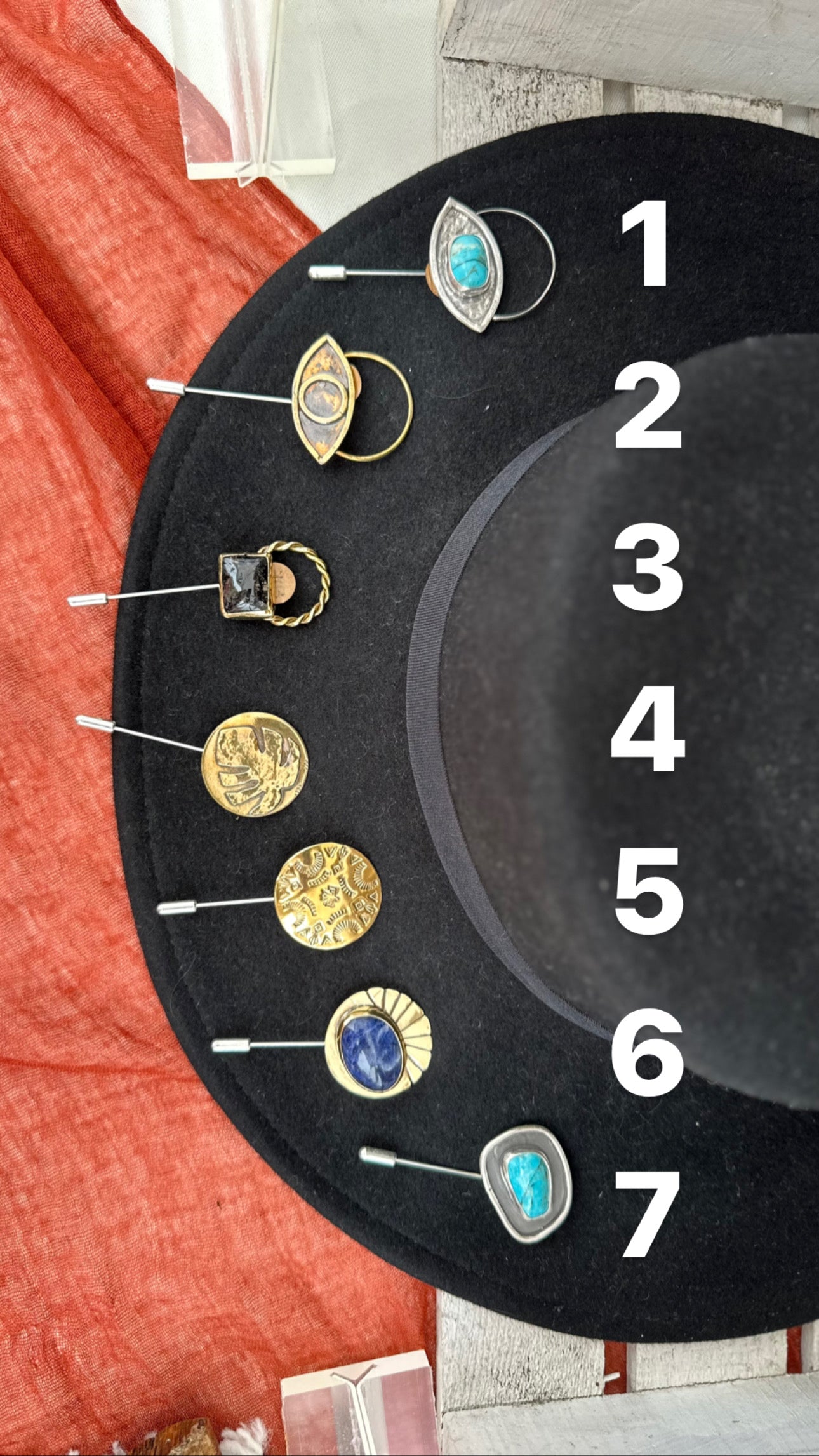 Hat Pins (Brass & Sterling Silver)