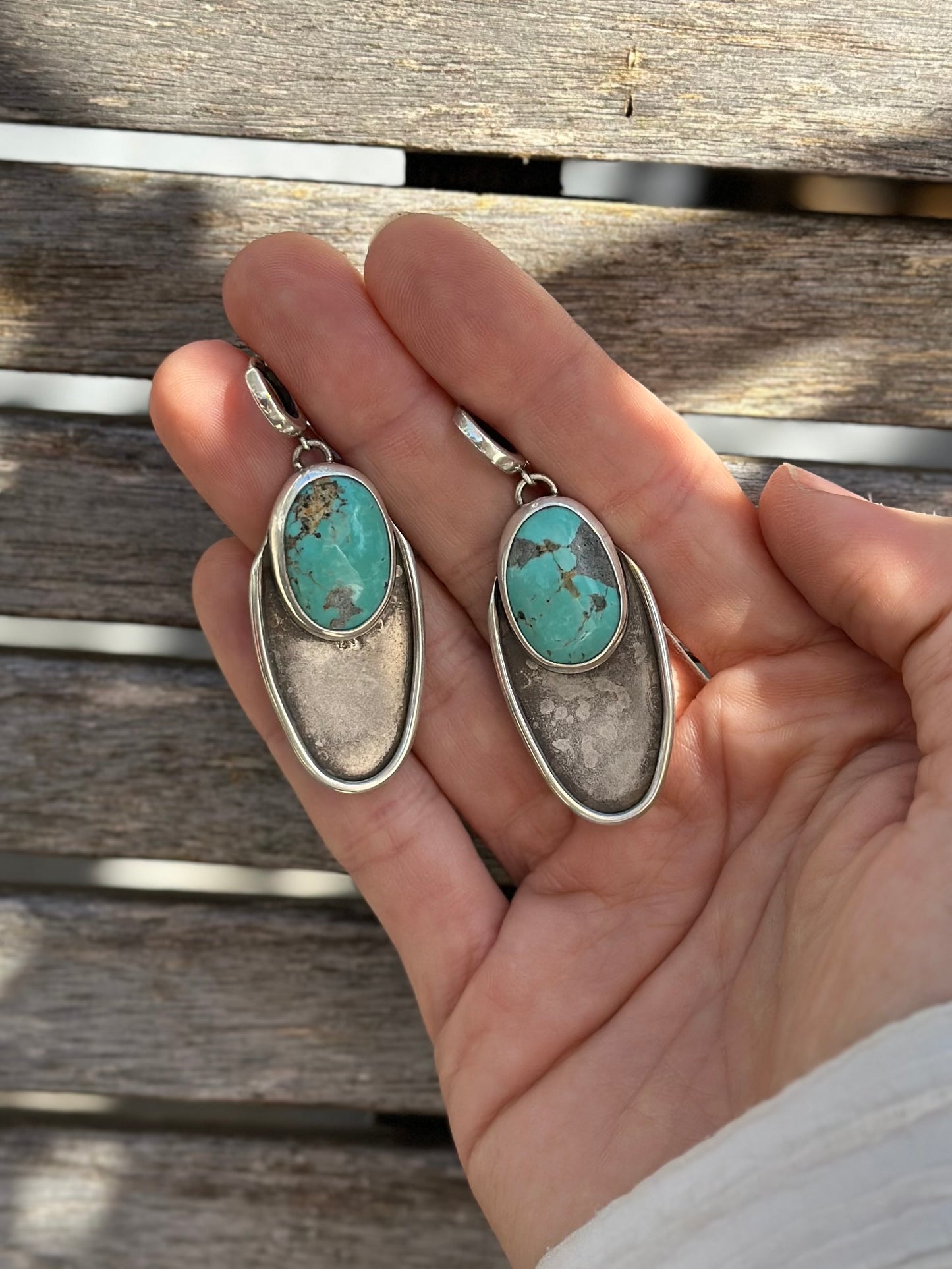 Abigail Earrings - Campitos Turquoise - Sterling Silver .925