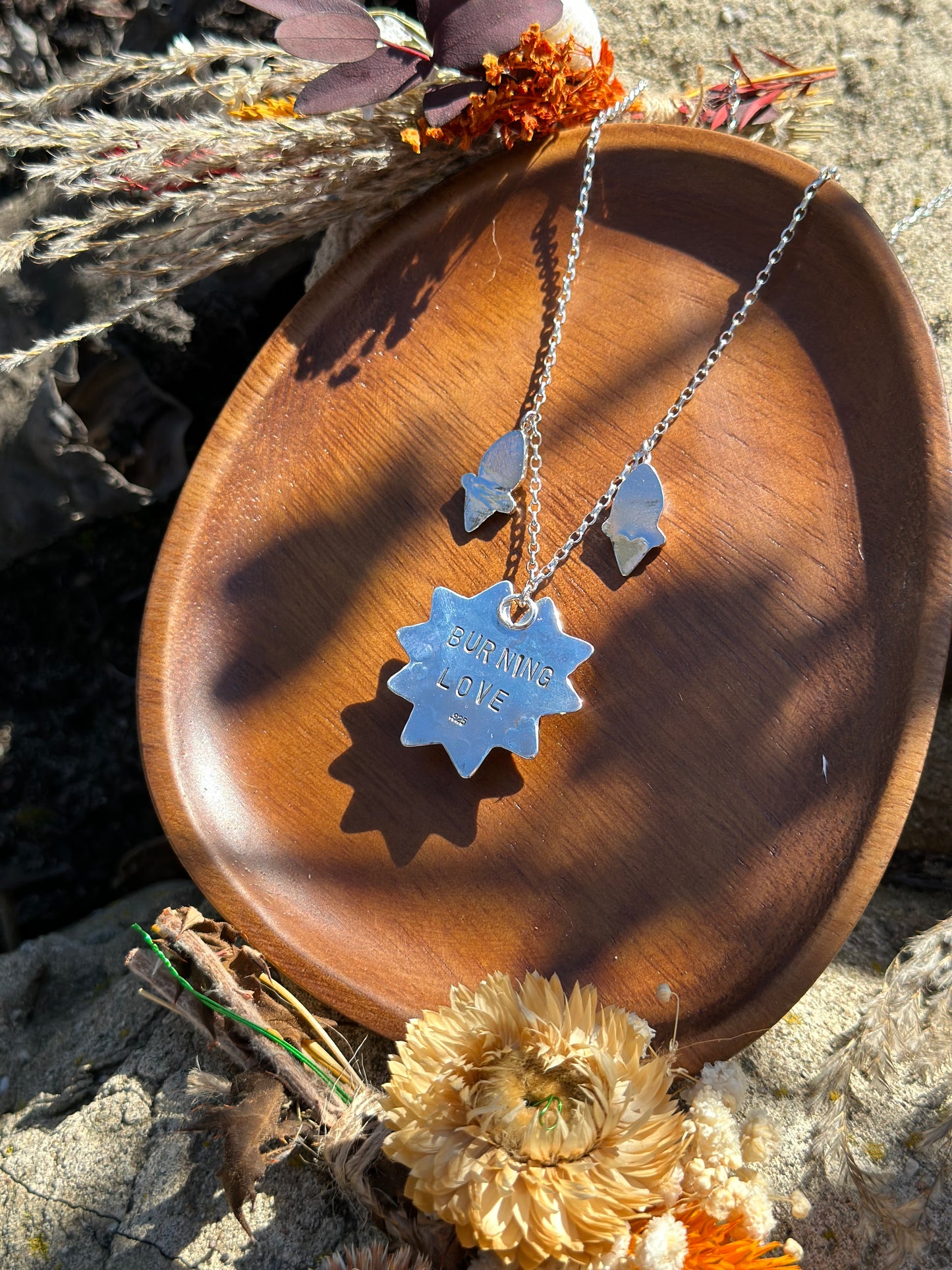 BURNING LOVE Necklace - Sterling Silver .925