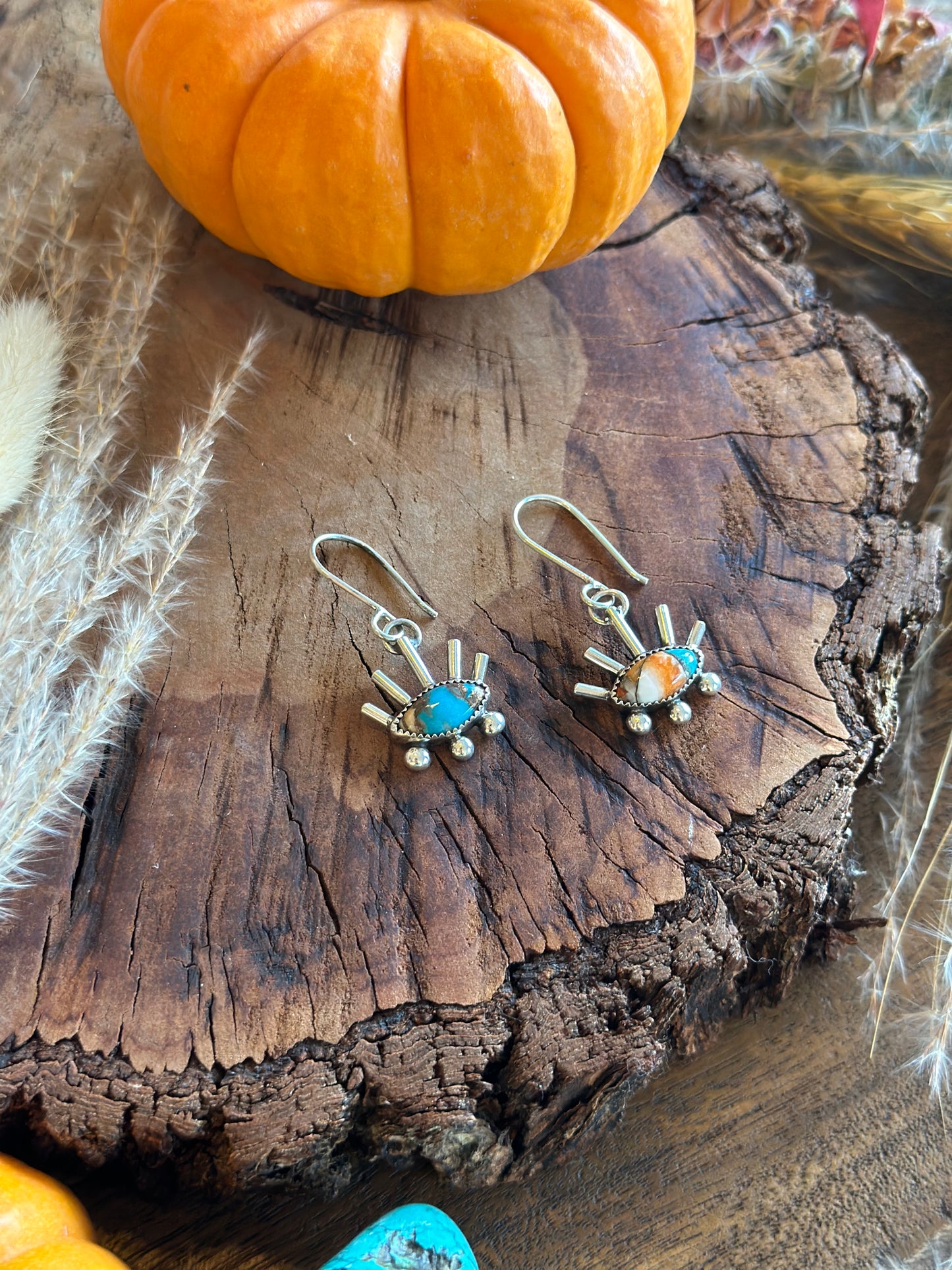 Oyster Copper Turquoise Gypsy Eyes Earring