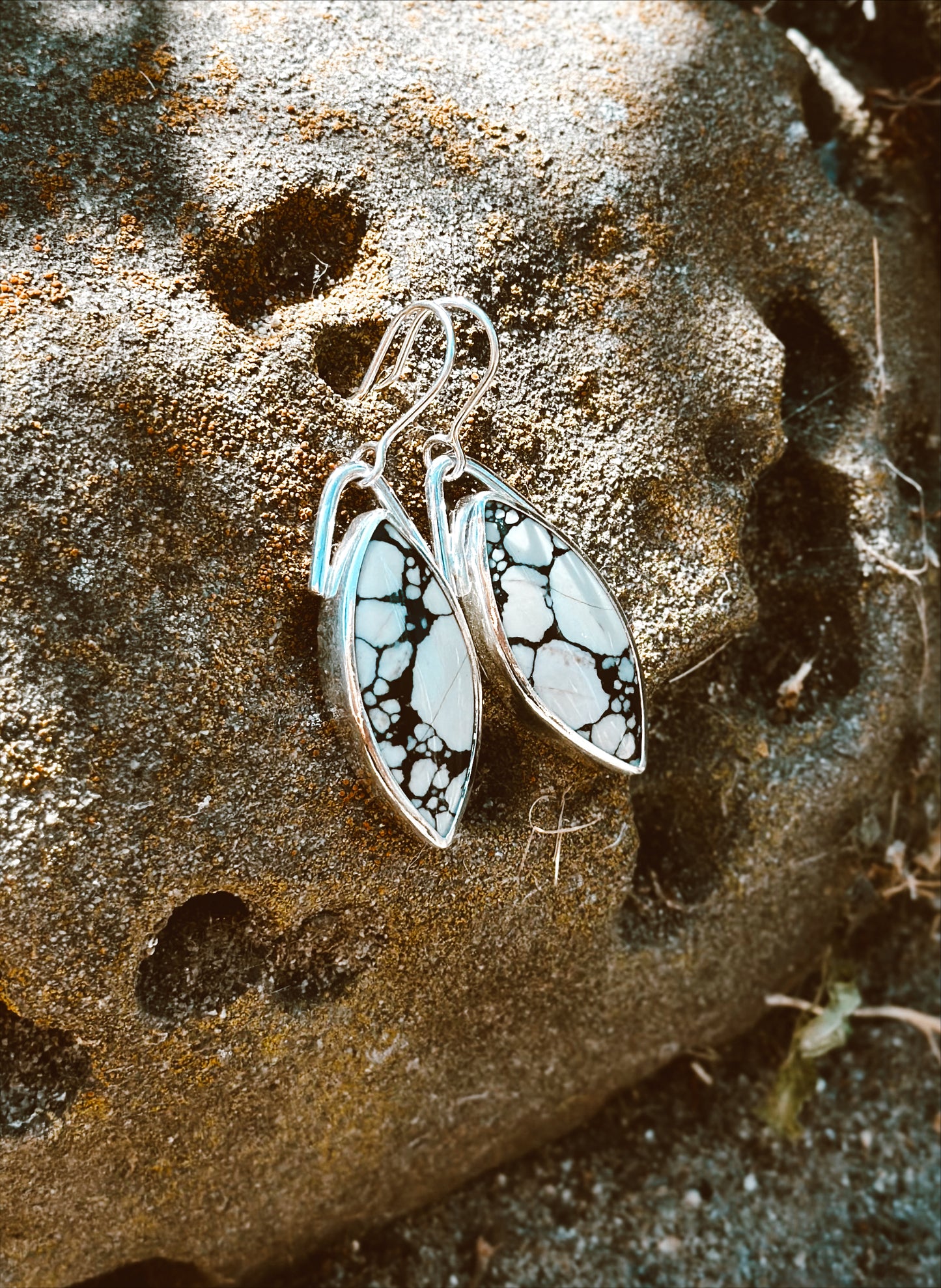 Annisa Earrings - Indonesian Magnesite - Sterling Silver .925