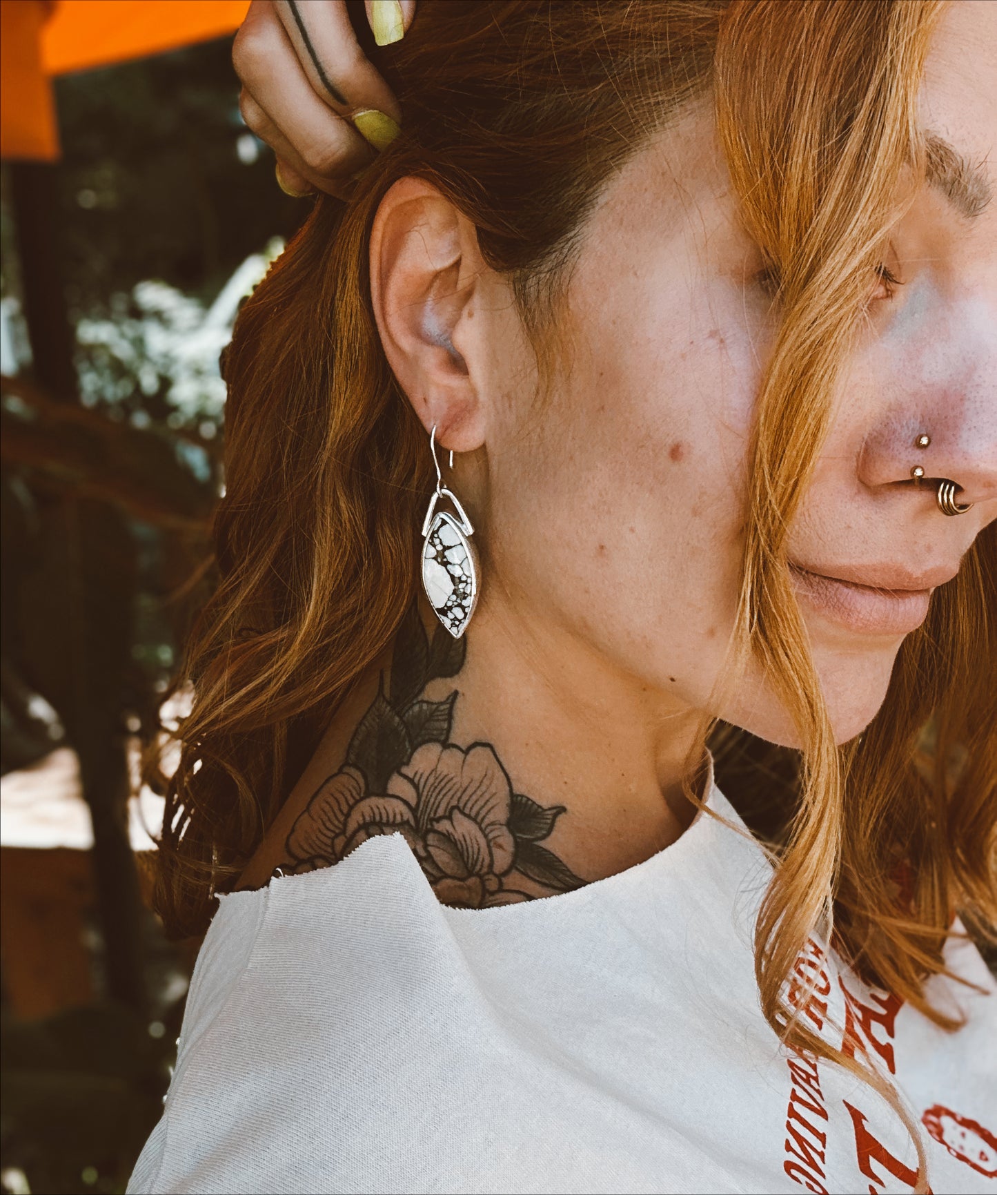 Annisa Earrings - Indonesian Magnesite - Sterling Silver .925