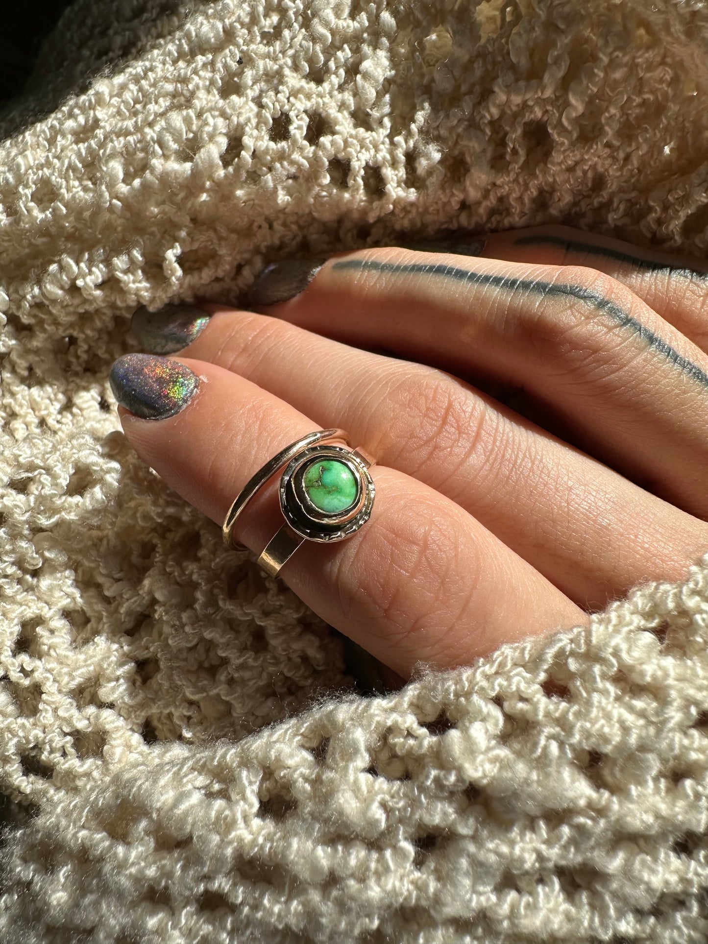 Verde Valley Turquoise Stacker Ring - SIZE 7