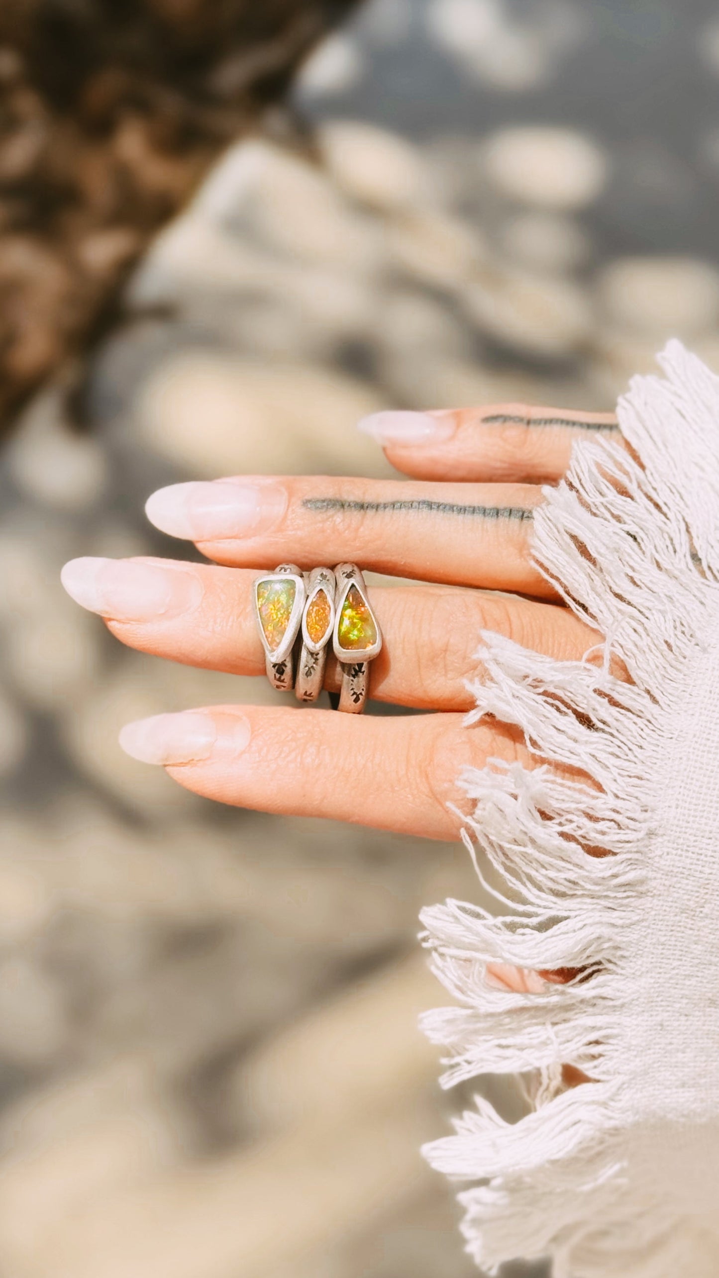 Ginger Ring - Fire Opal - various sizes