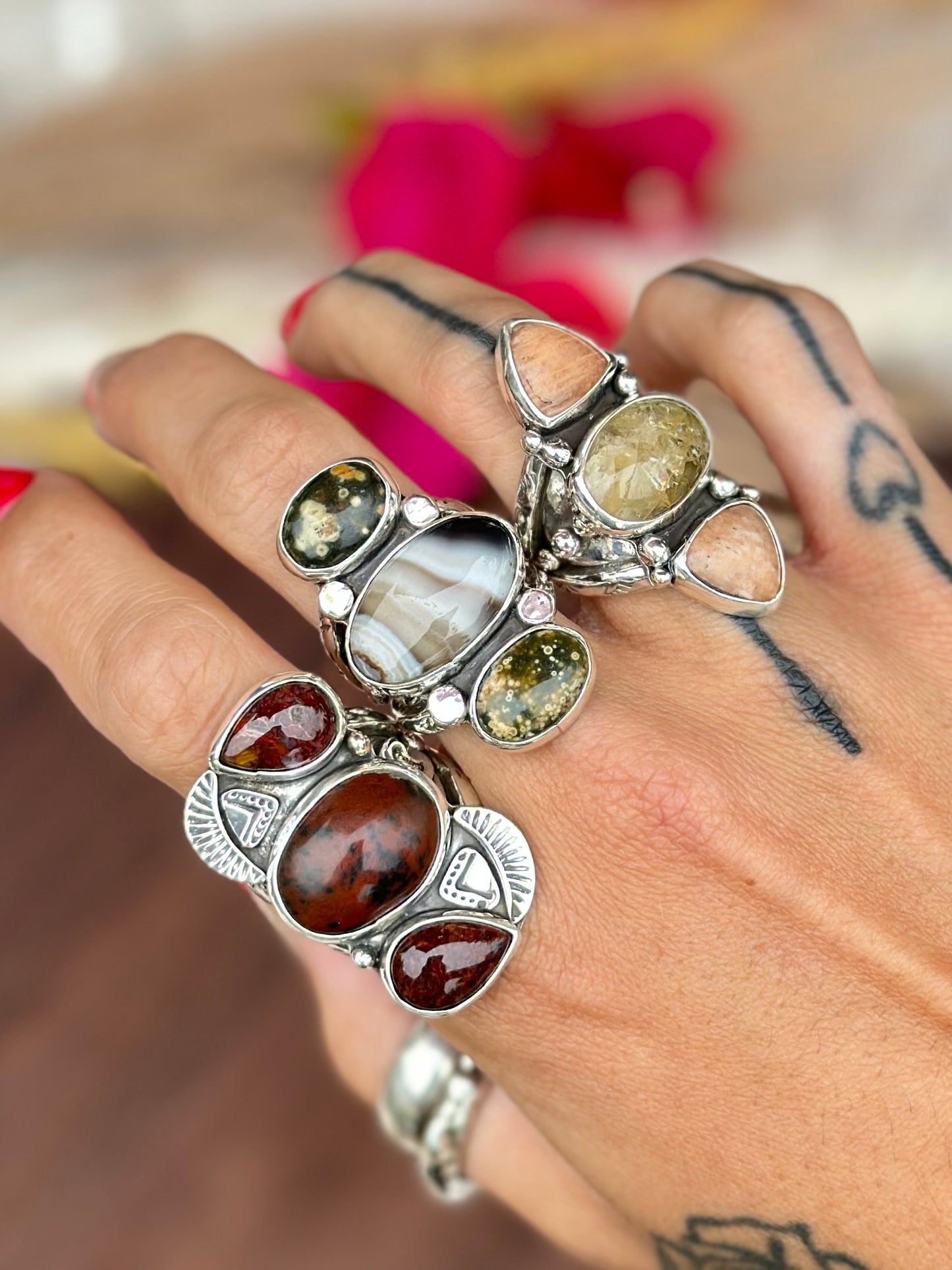 Olivia Statement Ring - Sterling Silver .925 SIZE 7