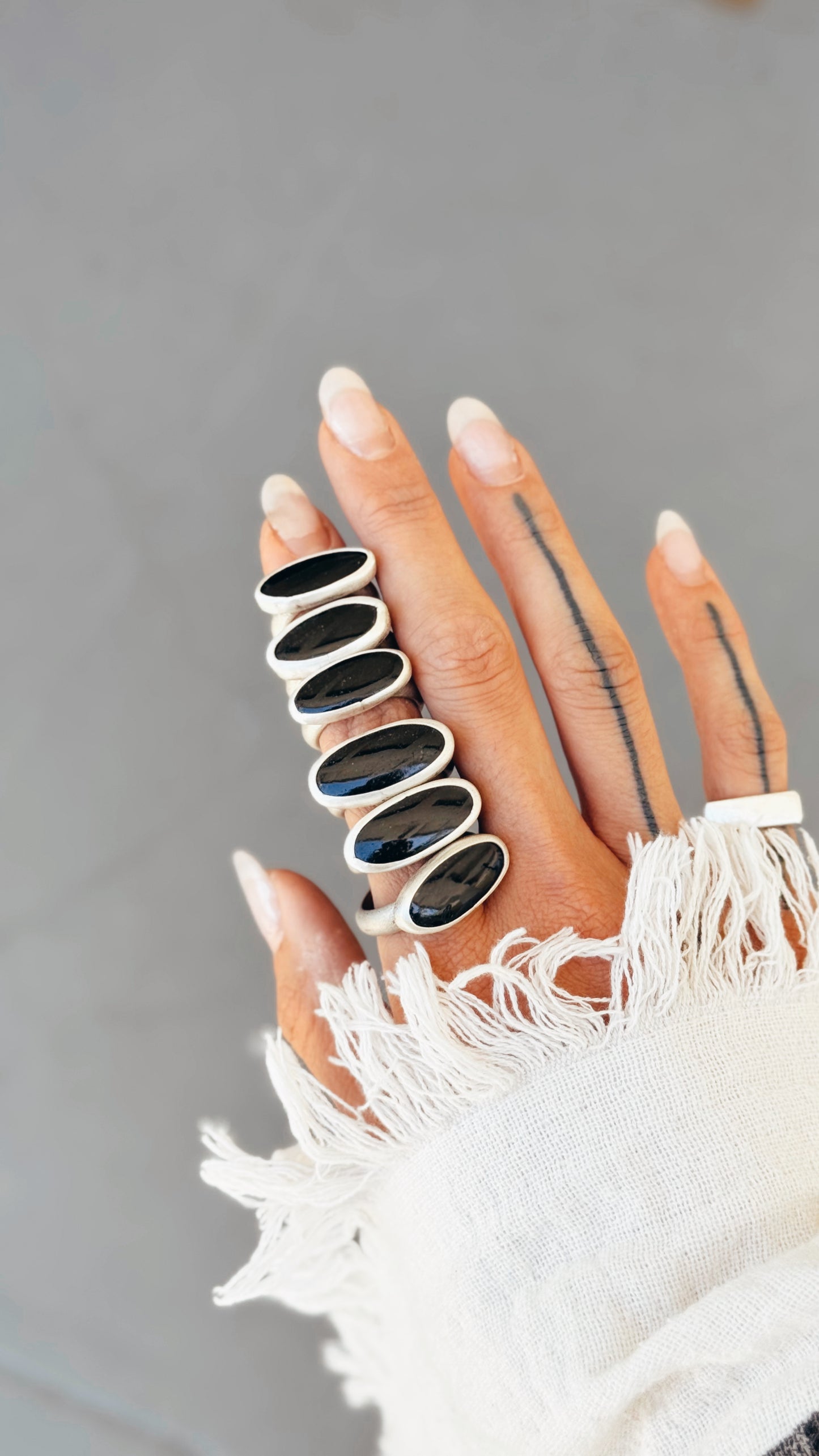 Layla Ring - Black Tourmaline - various sizes