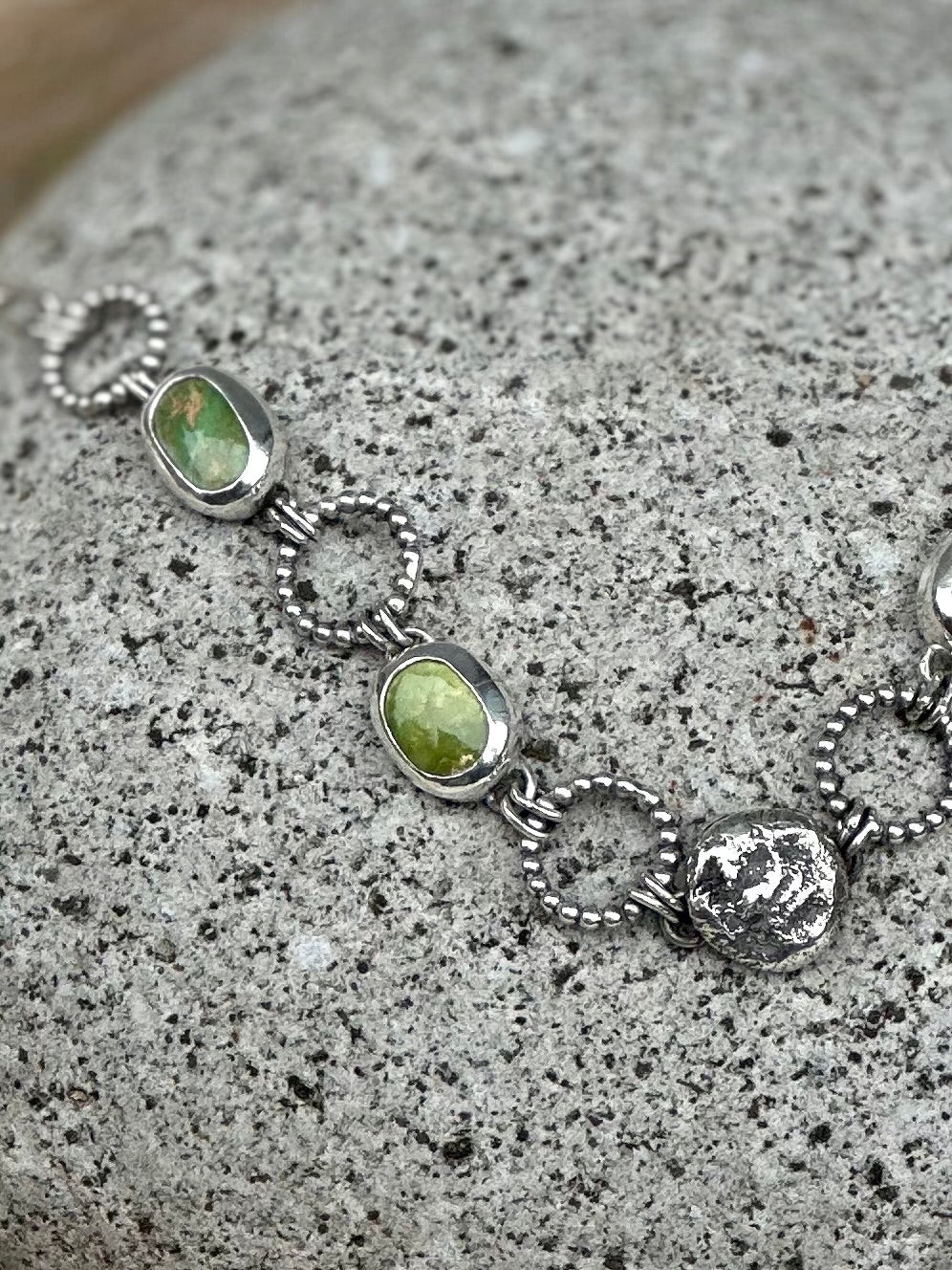 The Stone Choker - Emerald Valley turquoise - Sterling Silver .925