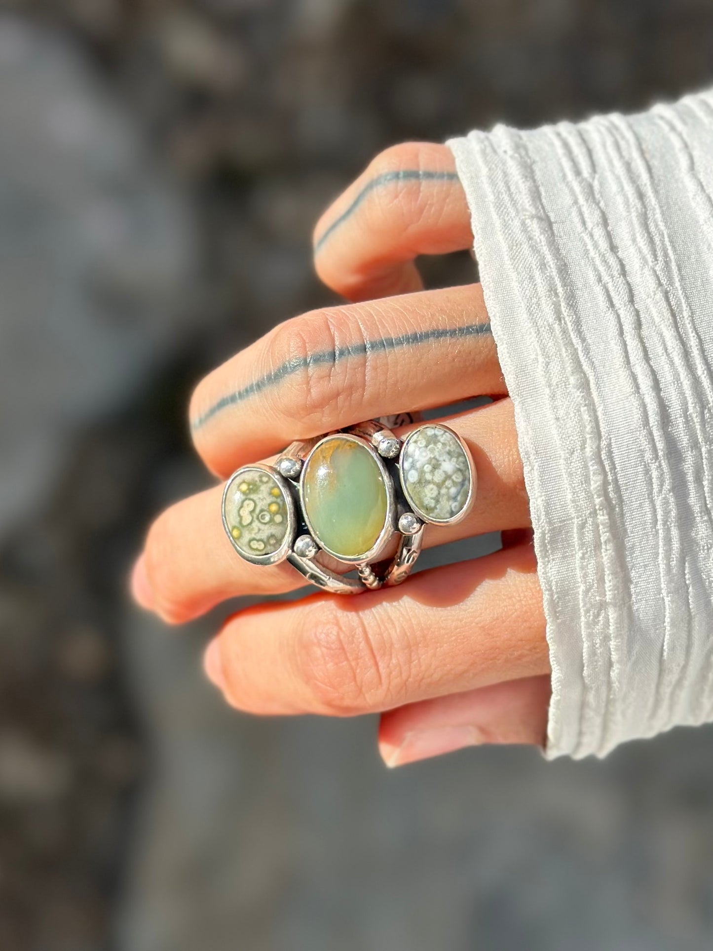 Olivia Statement Ring - Sterling Silver .925 SIZE 11