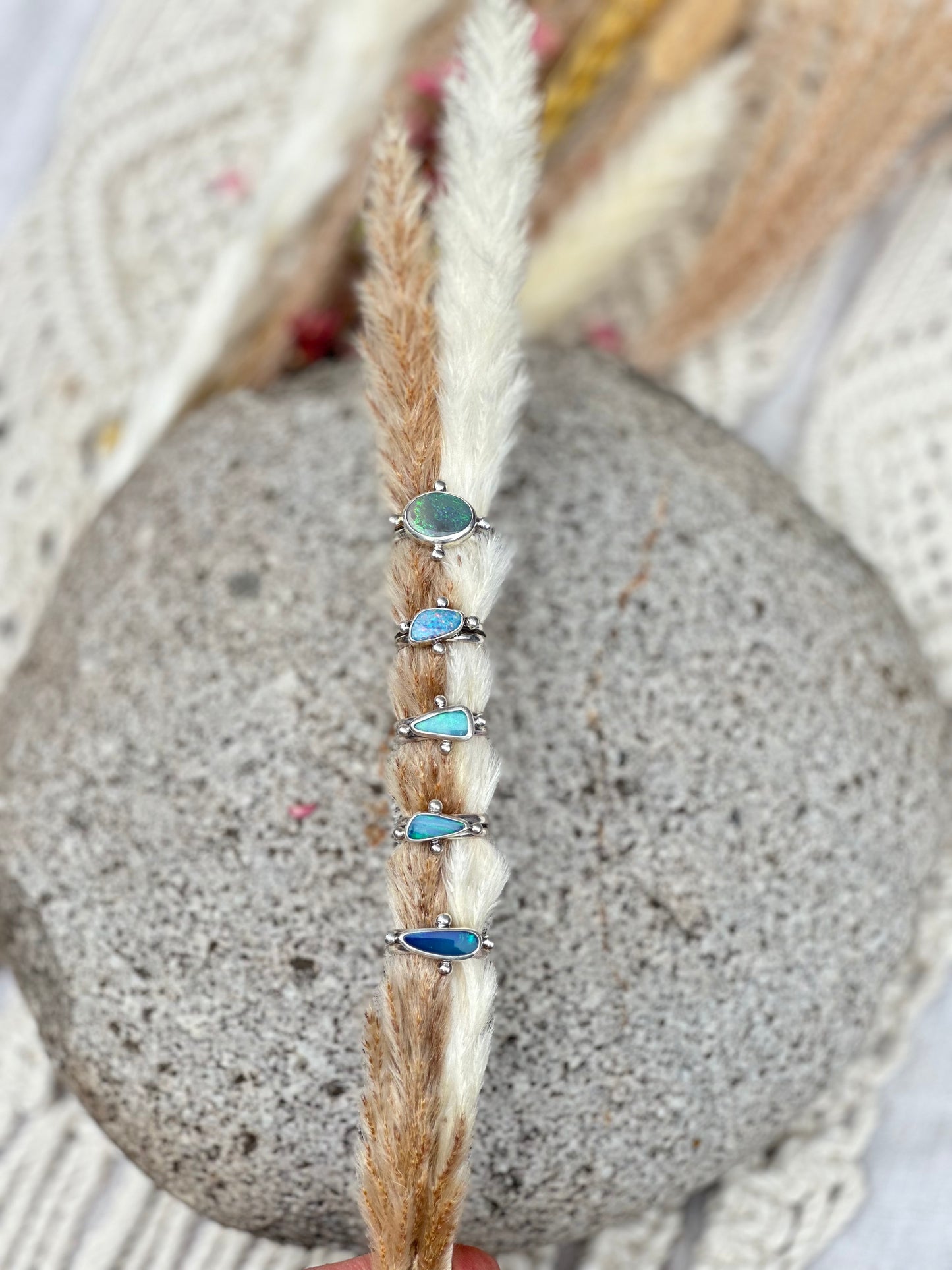 Australian Opal Ring - Sterling Silver .925 SIZE 7