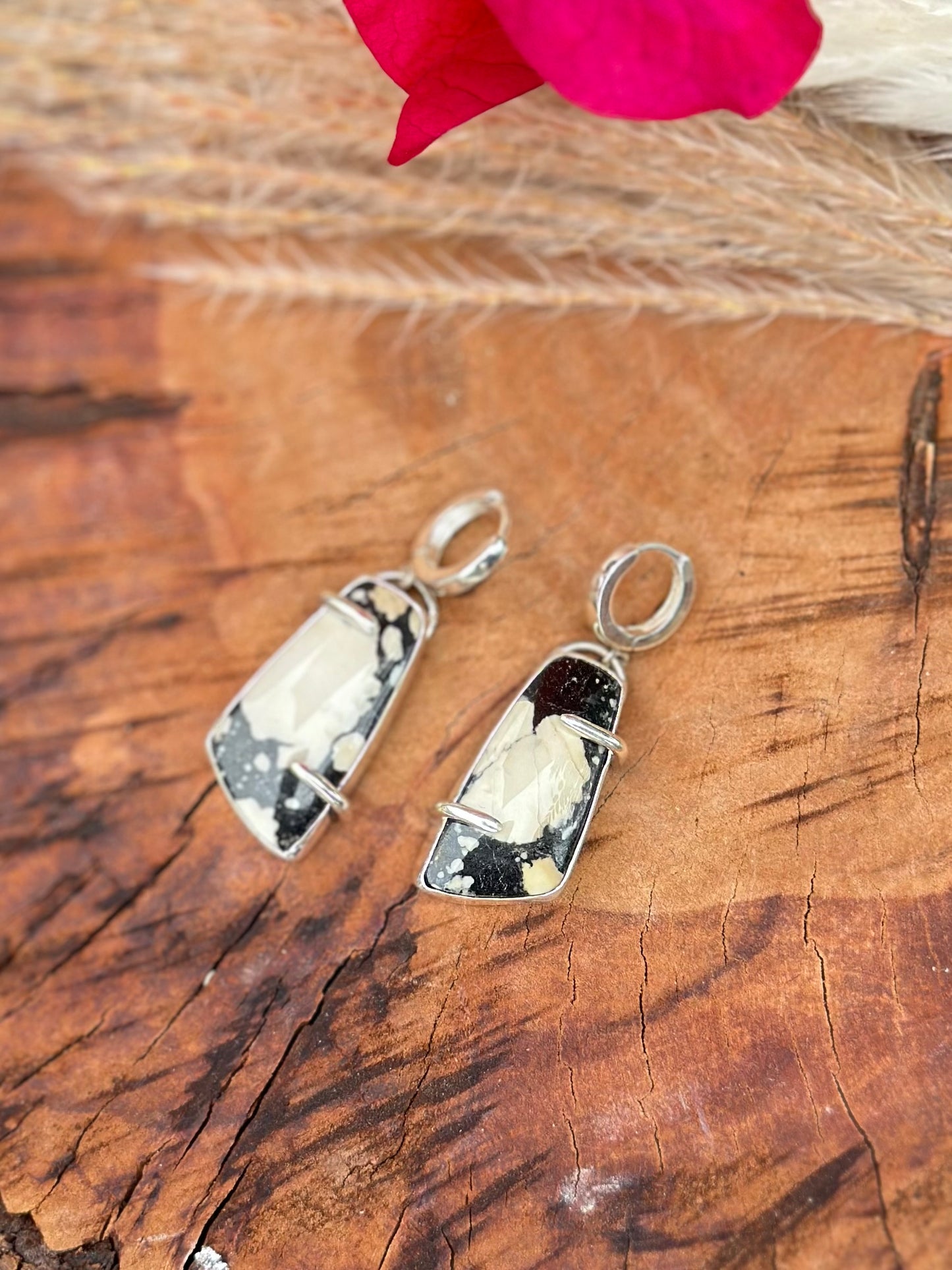 Indonesian Magnesite Earrings - Sterling Silver .925