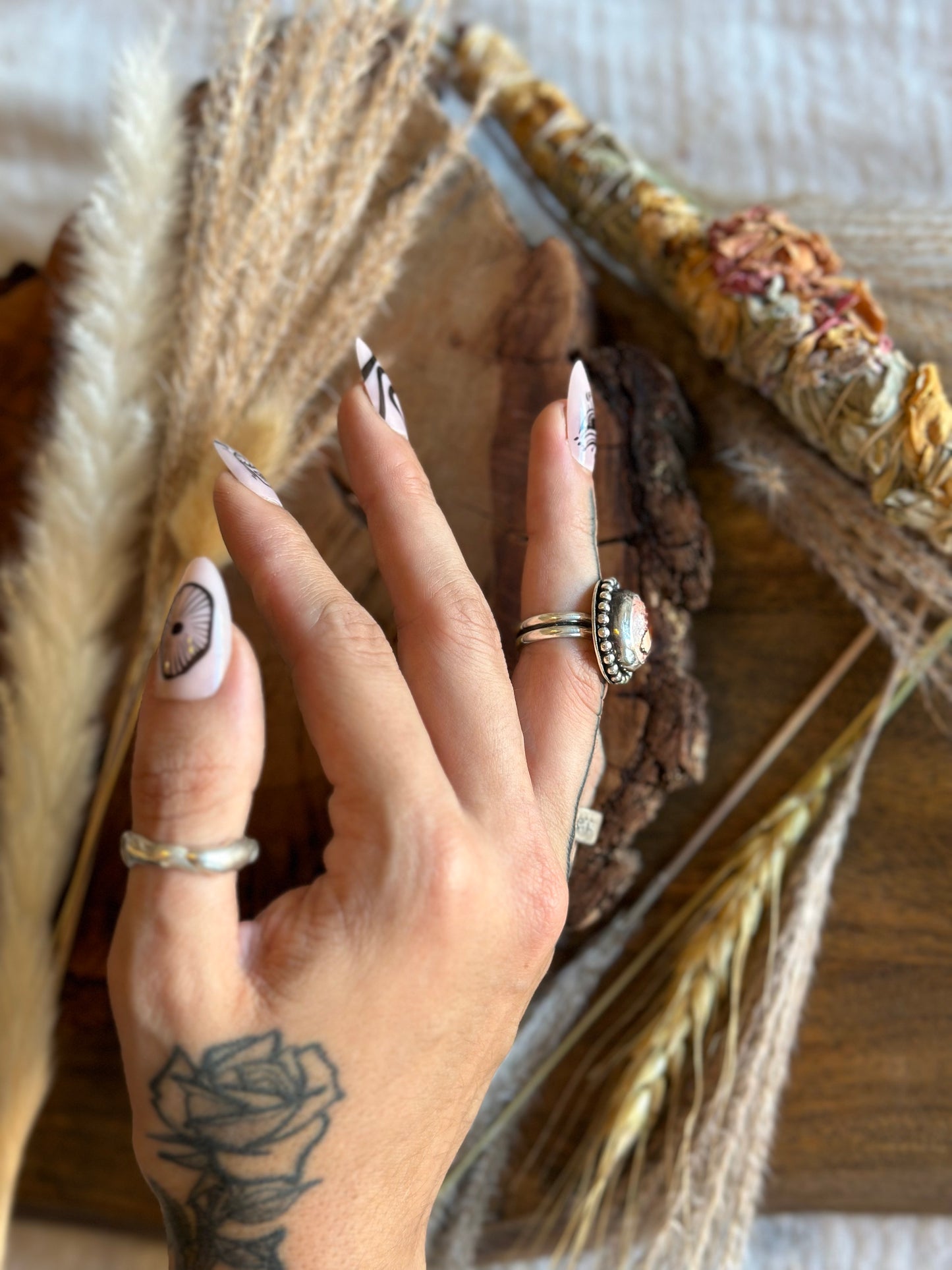 Mexican Fire Opal Adjustable Ring Sterling Silver .925