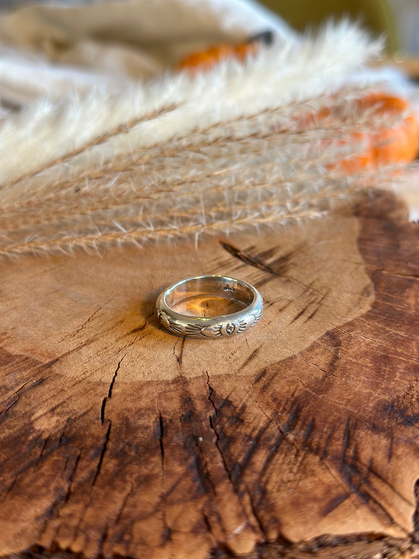 Hand Stamped Stacking Band - Sterling Silver