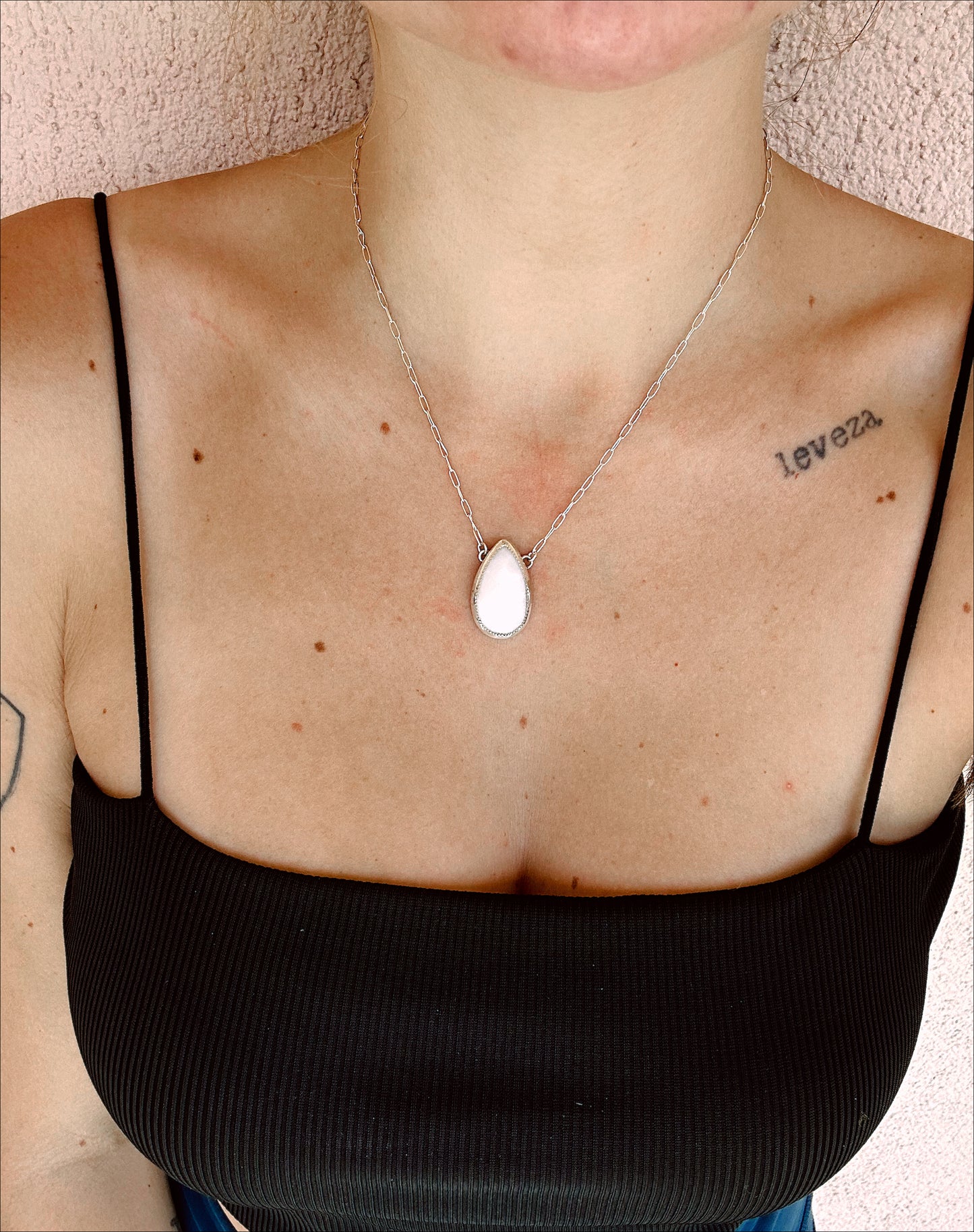 Brazilian Snow Quartz Sterling Silver Necklace/Choker