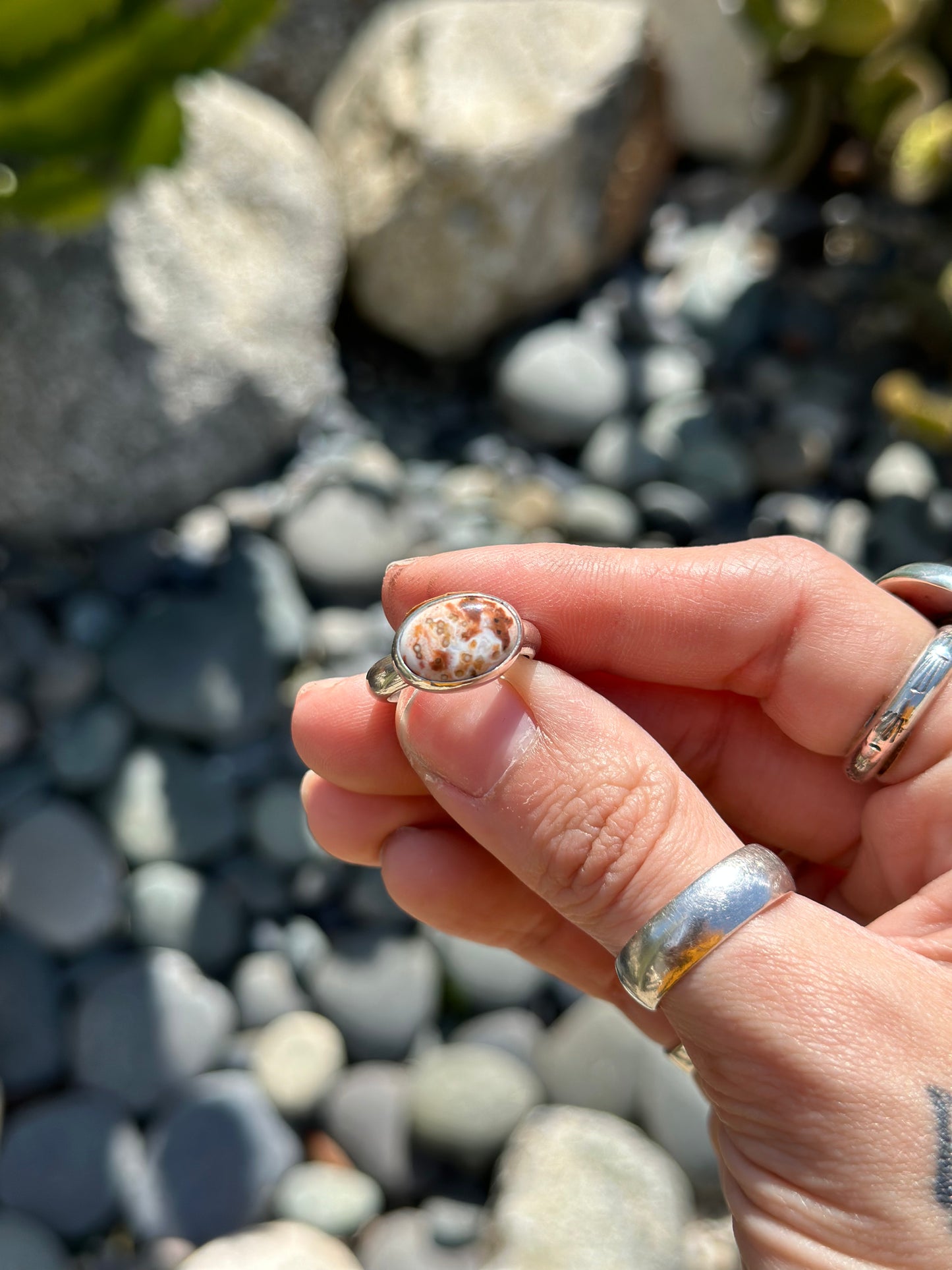 Ocean Jasper Chunky Ring .925