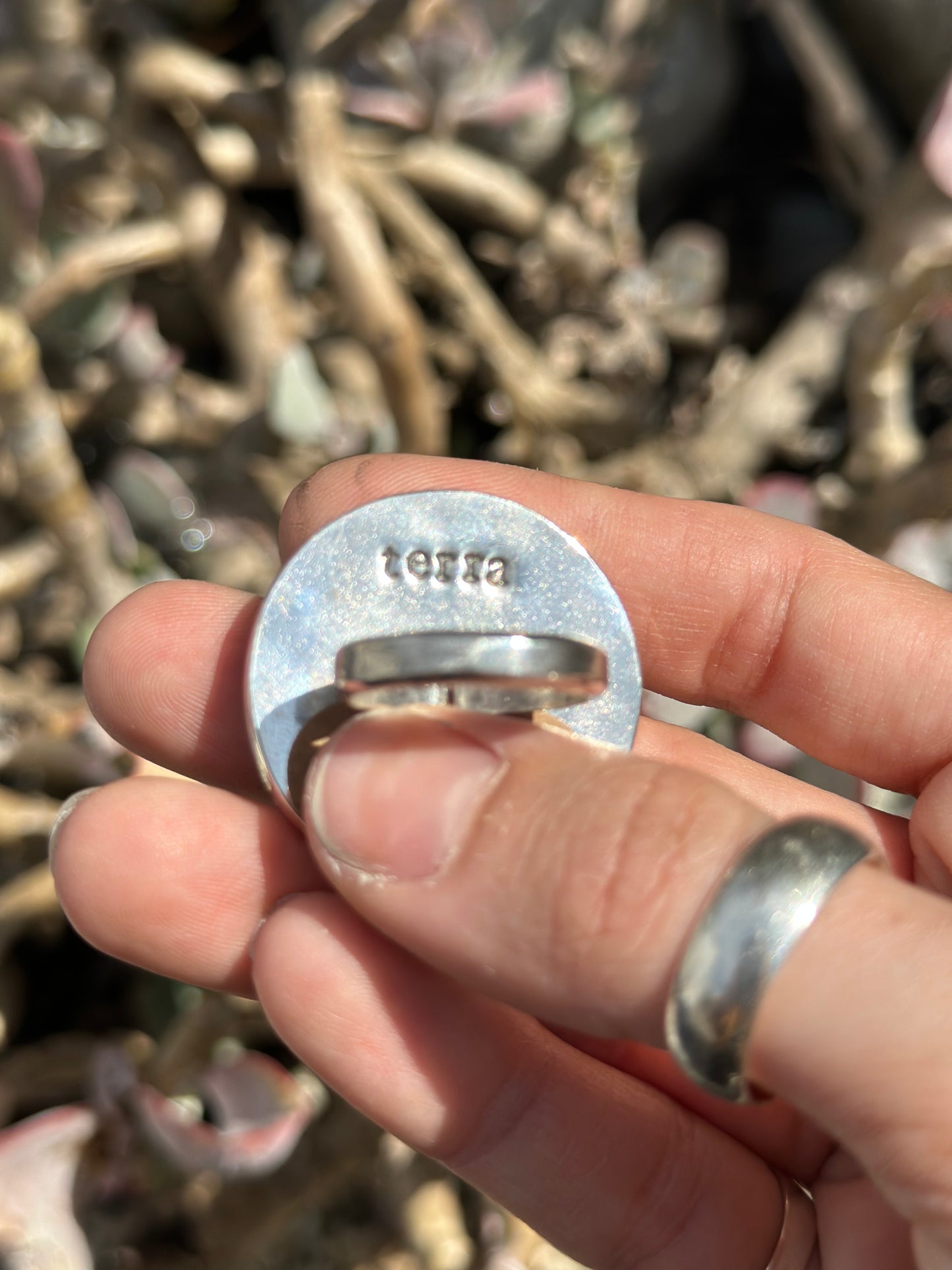 Sheen Obsidian Oversized Ring - .925 Sterling Silver SIZE 9