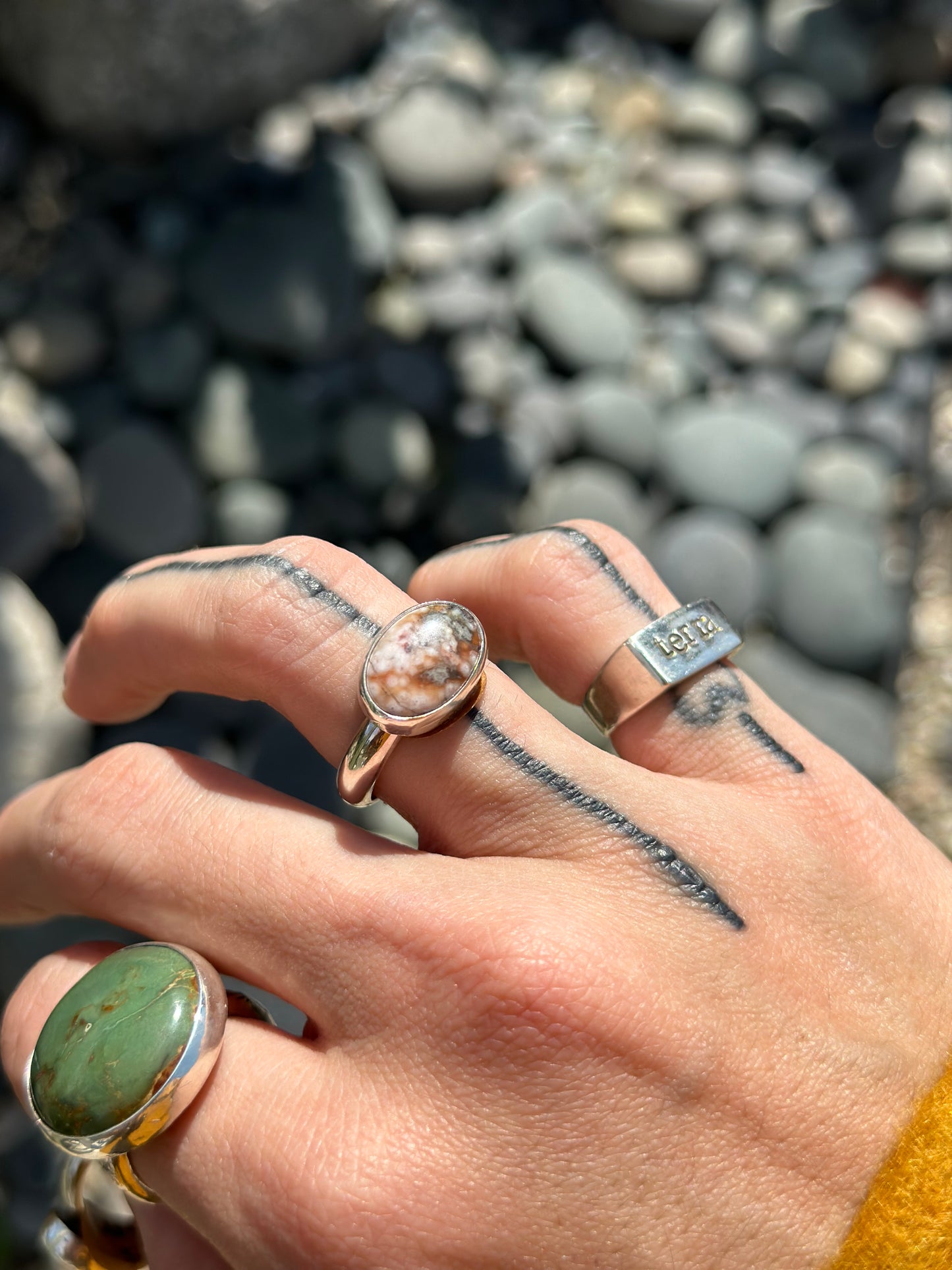 Ocean Jasper Chunky Ring .925