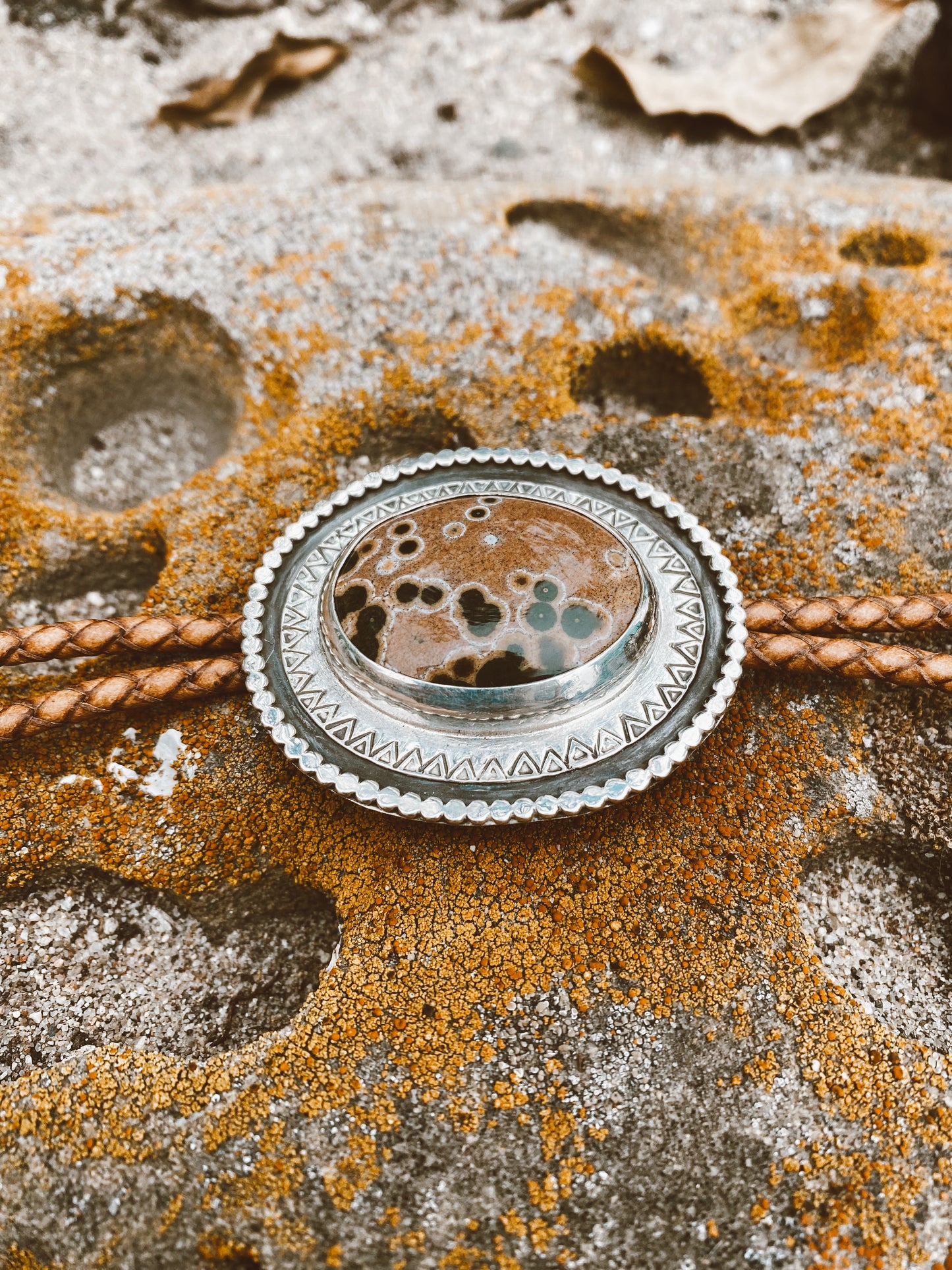 Bottom of The Ocean Bolo Tie - Ocean Jasper .925