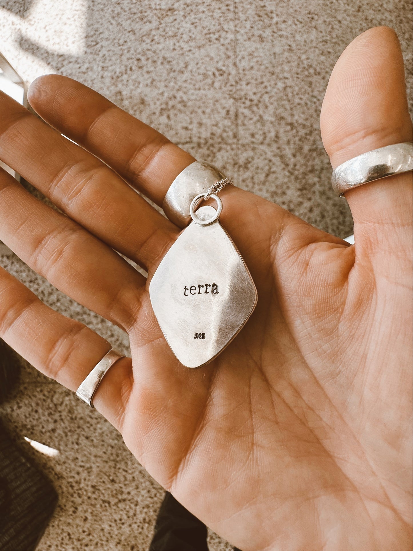 Viva La Vulva Rhodochrosite Necklace - Sterling Silver .925