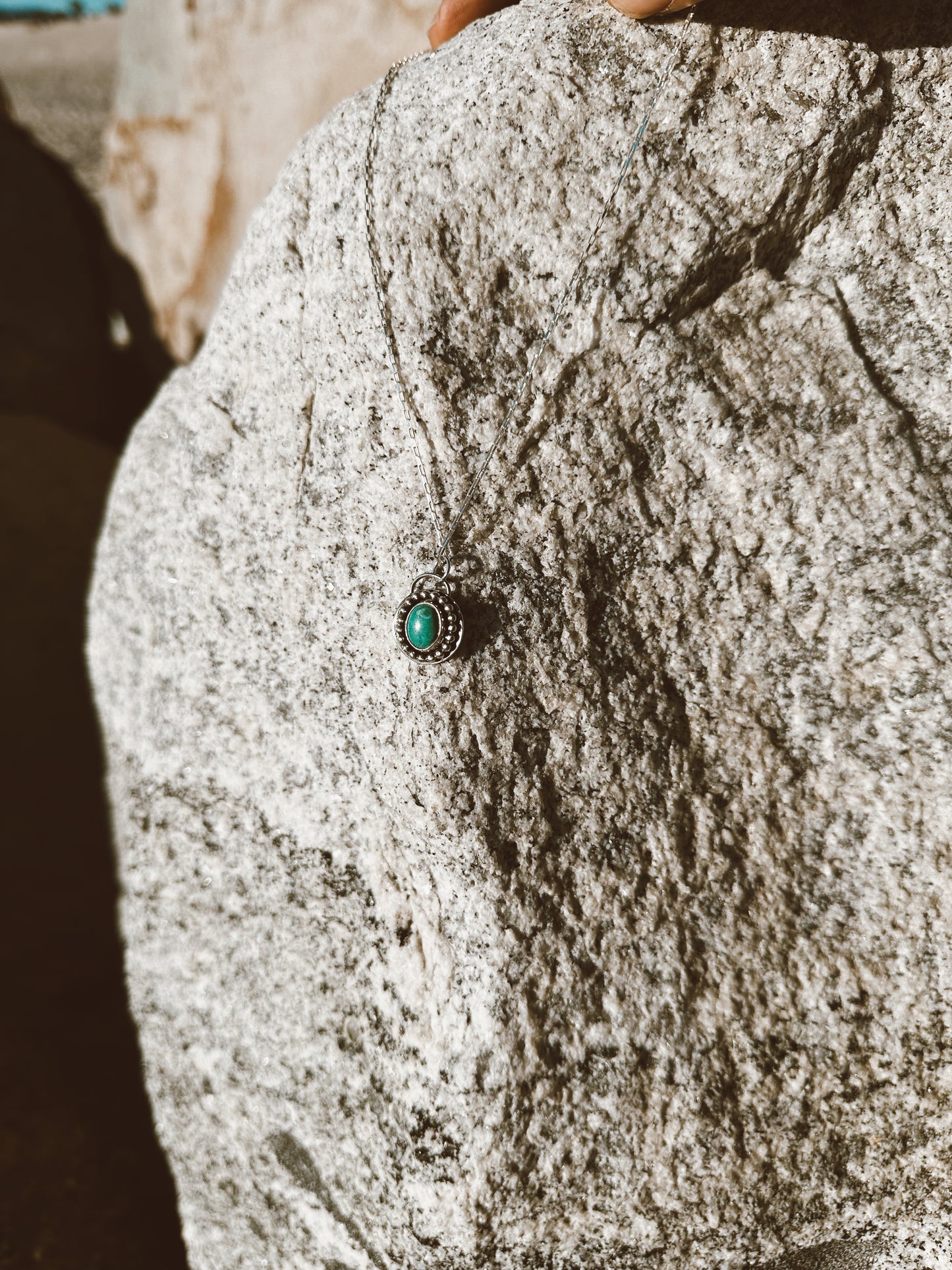 Ponto De Luz Necklace - Turquoise Sterling Silver .925