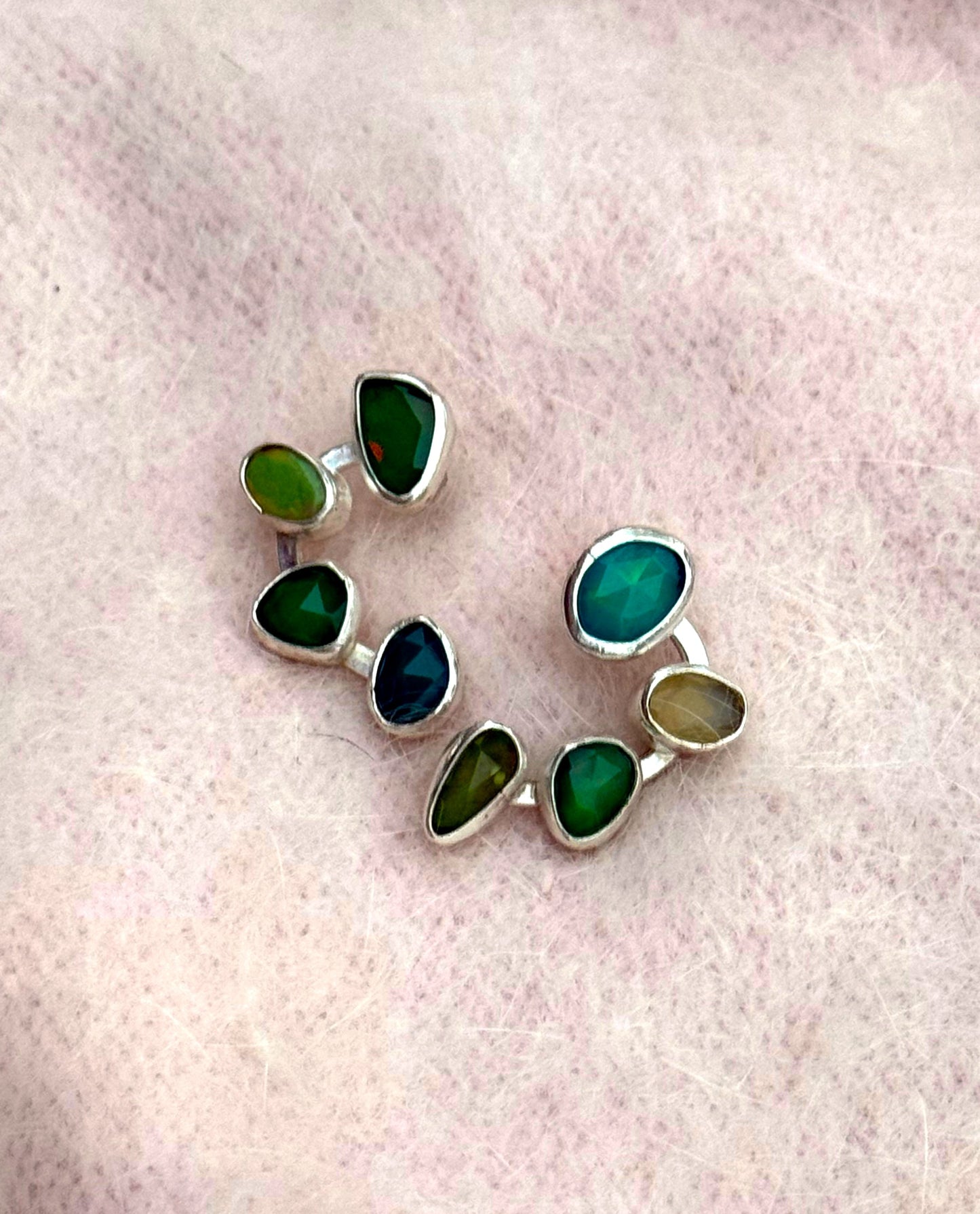 Aghata Earrings - Ethiopian Opals