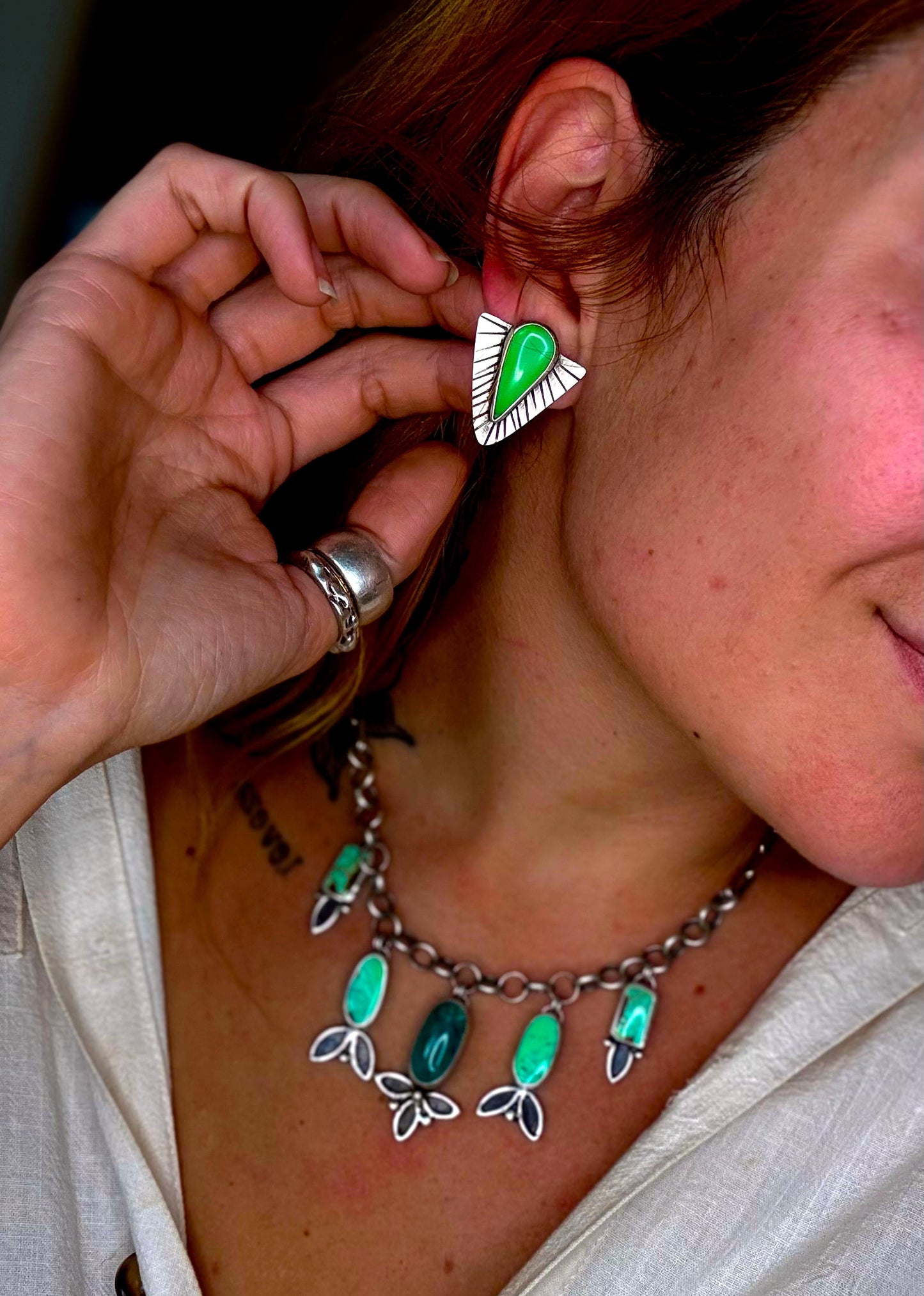 Gloria Studs - Sonoran Gold Turquoise