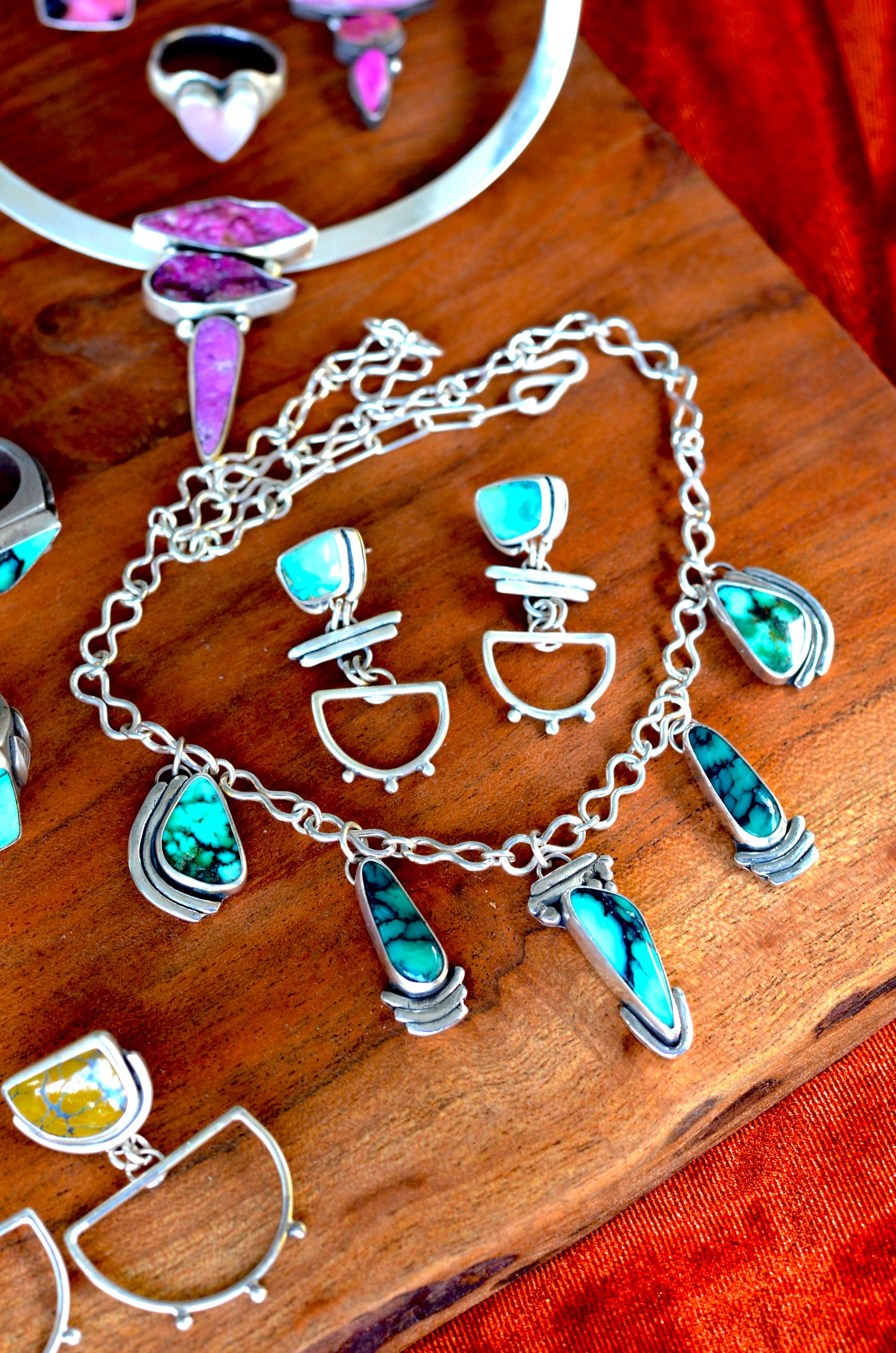 Meia Lua Earrings - Campitos Turquoise