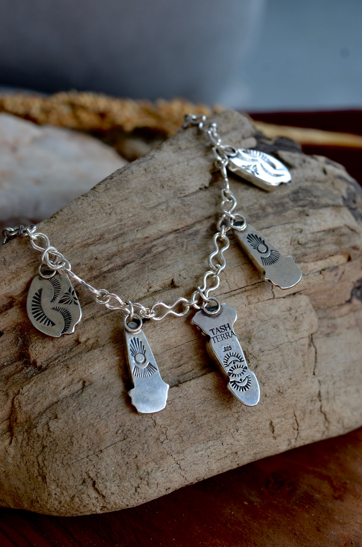 Helen - Charm Necklace - Angel Wing Variscite