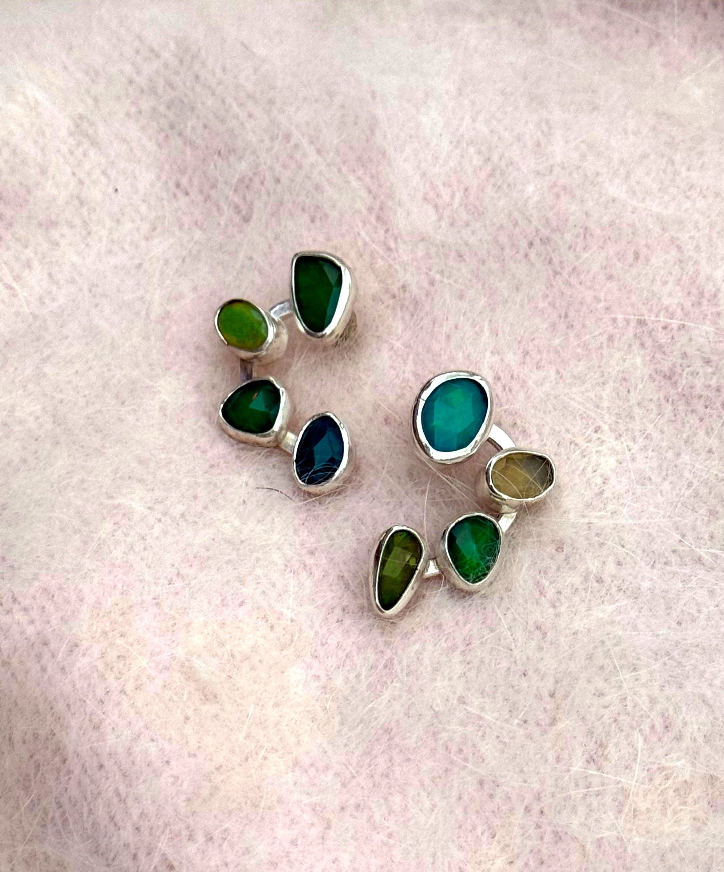 Aghata Earrings - Ethiopian Opals