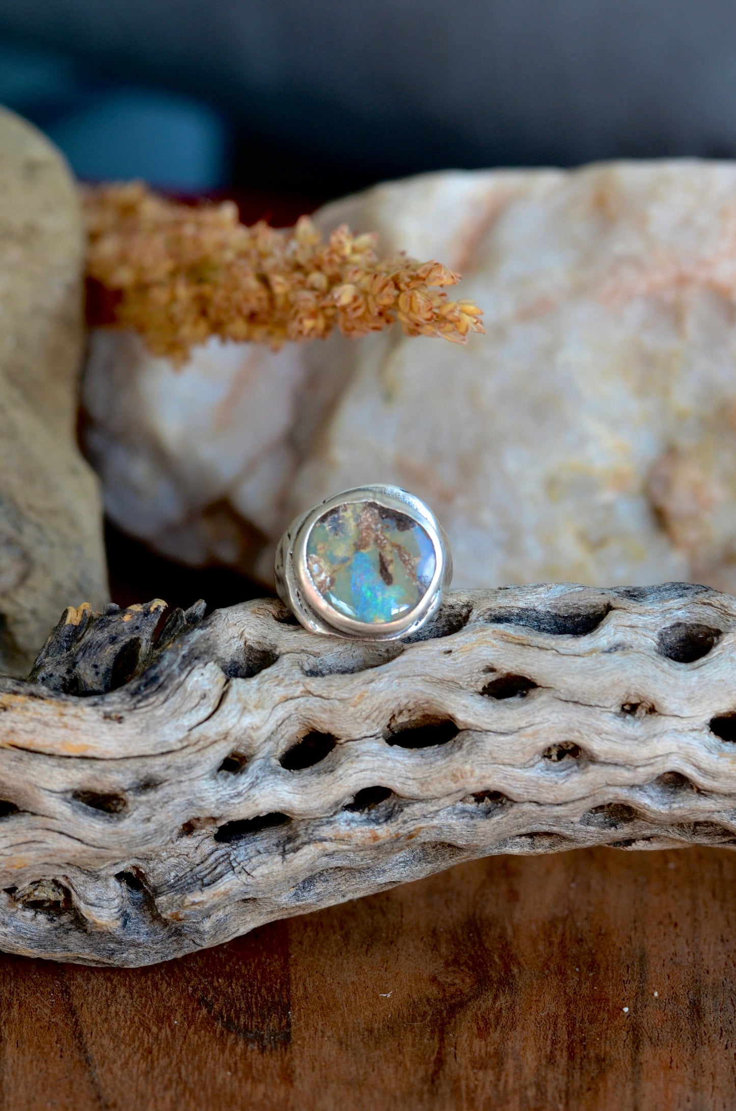 Sage Ring - Boulder Opal - Size 6