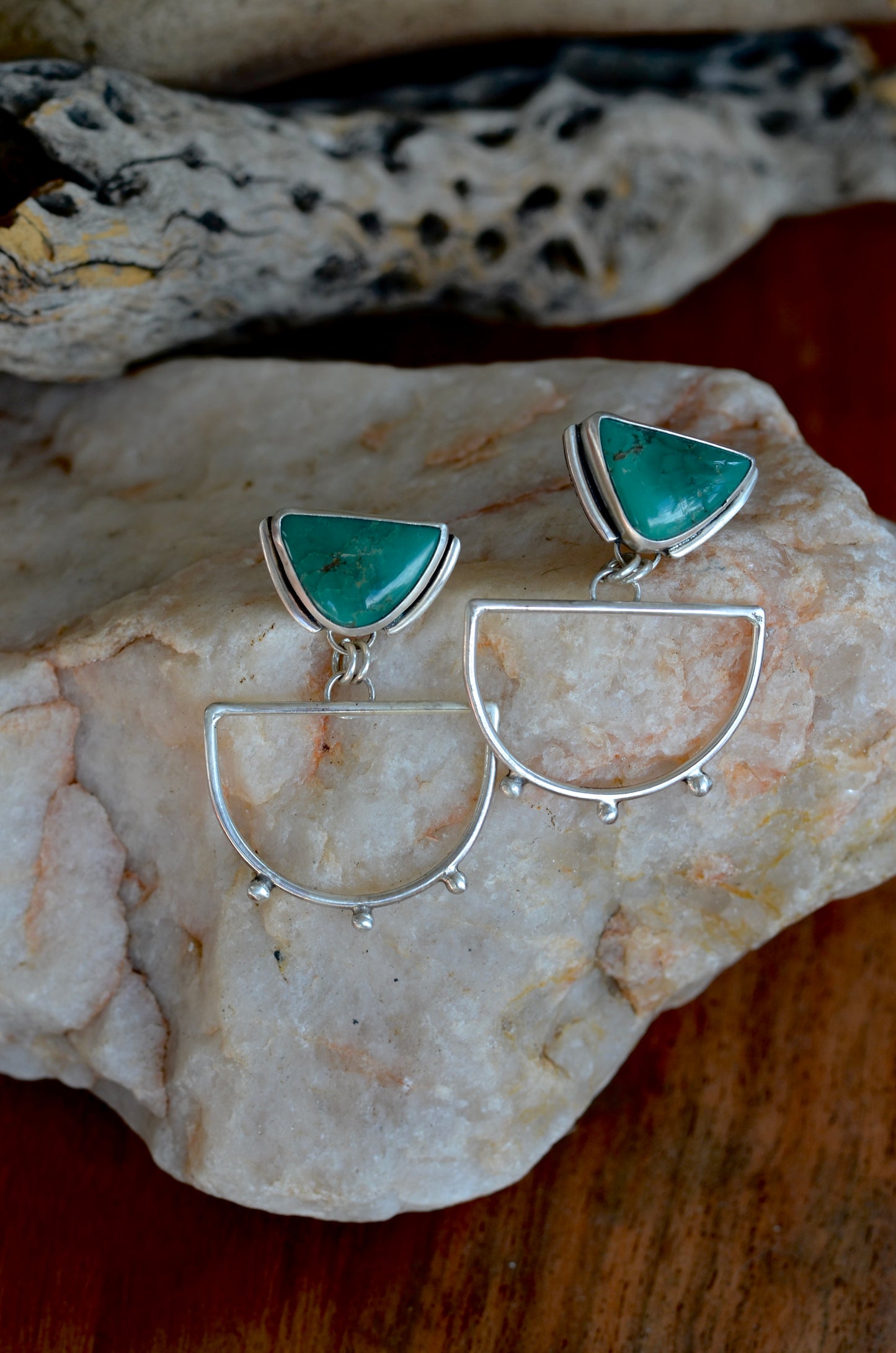 Meia Lua Earrings - Elisa Turquoise