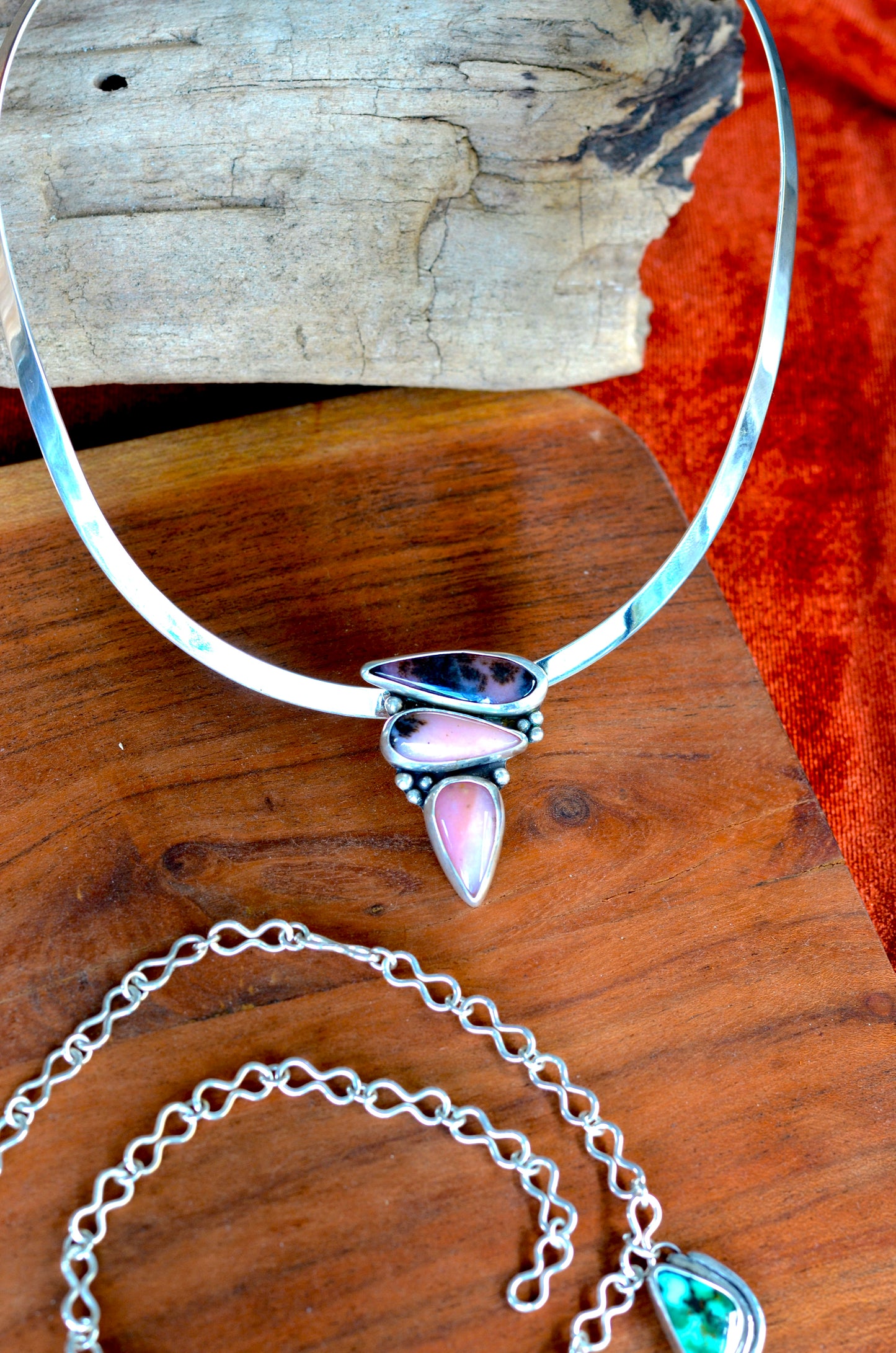 Anastacia Neck Cuff - Pink Opal