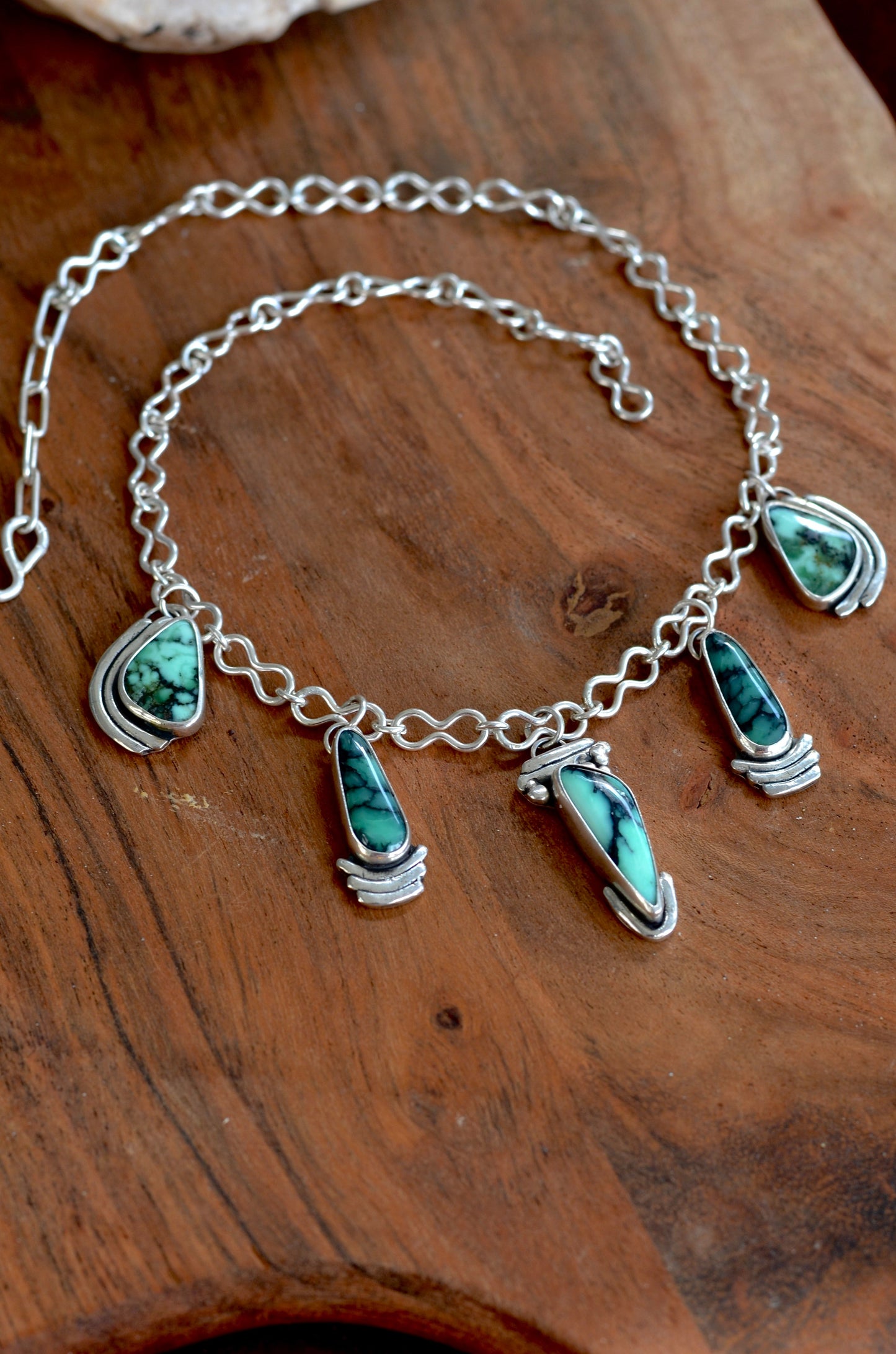 Helen - Charm Necklace - Angel Wing Variscite